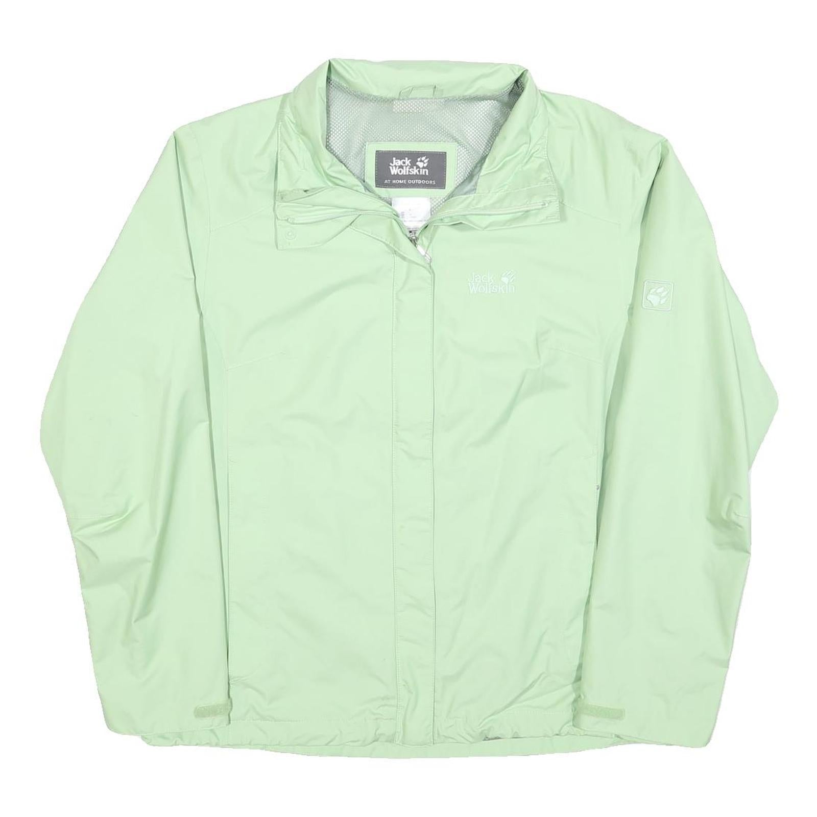 JACK WOLFSKIN Womens Green Jacket UK 16 Polyester Blend Outdoor Zip Casual Refurbished - N/A refurbished available on Cerqular