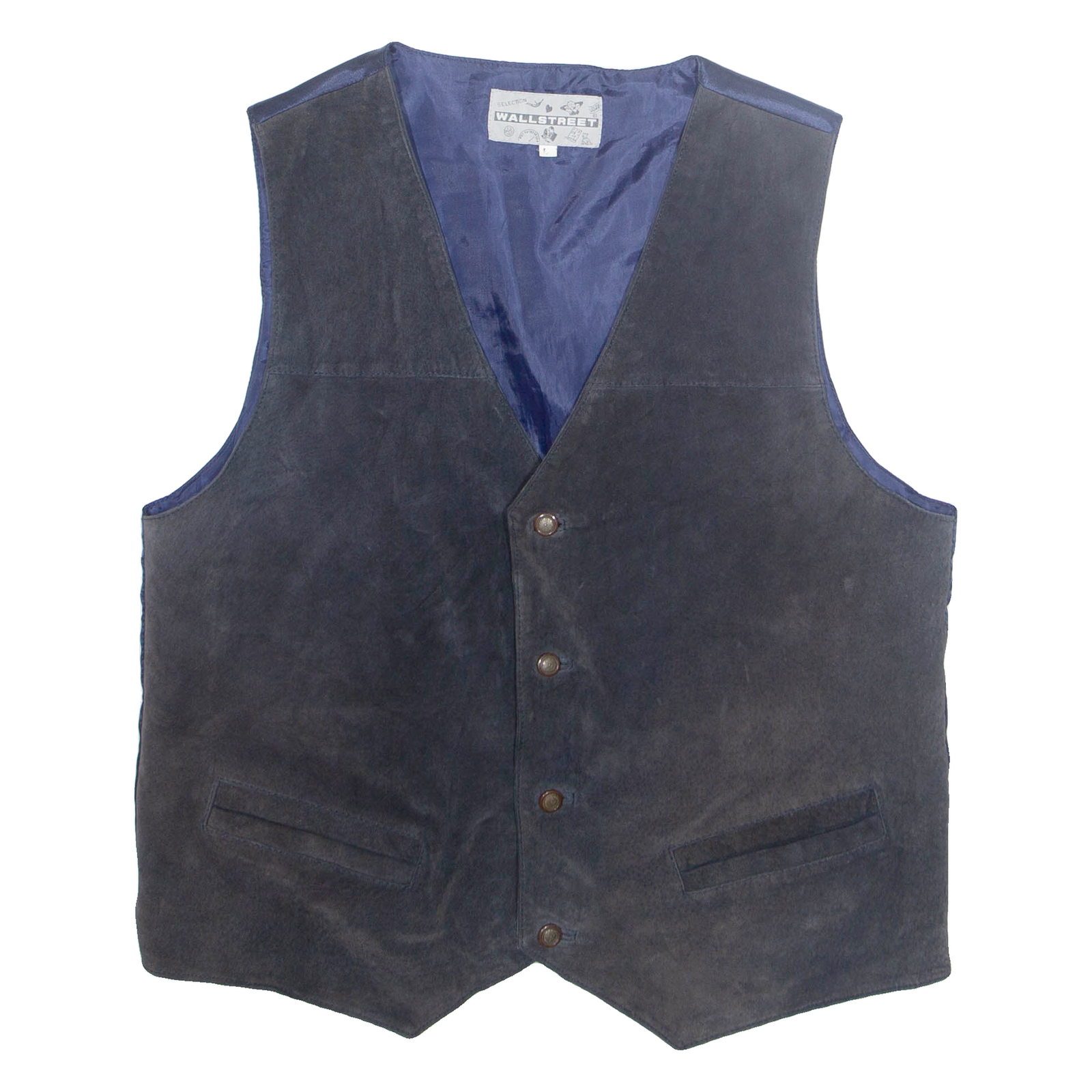 WALL STREET Mens Waistcoat Black L Refurbished - N/A refurbished available on Cerqular