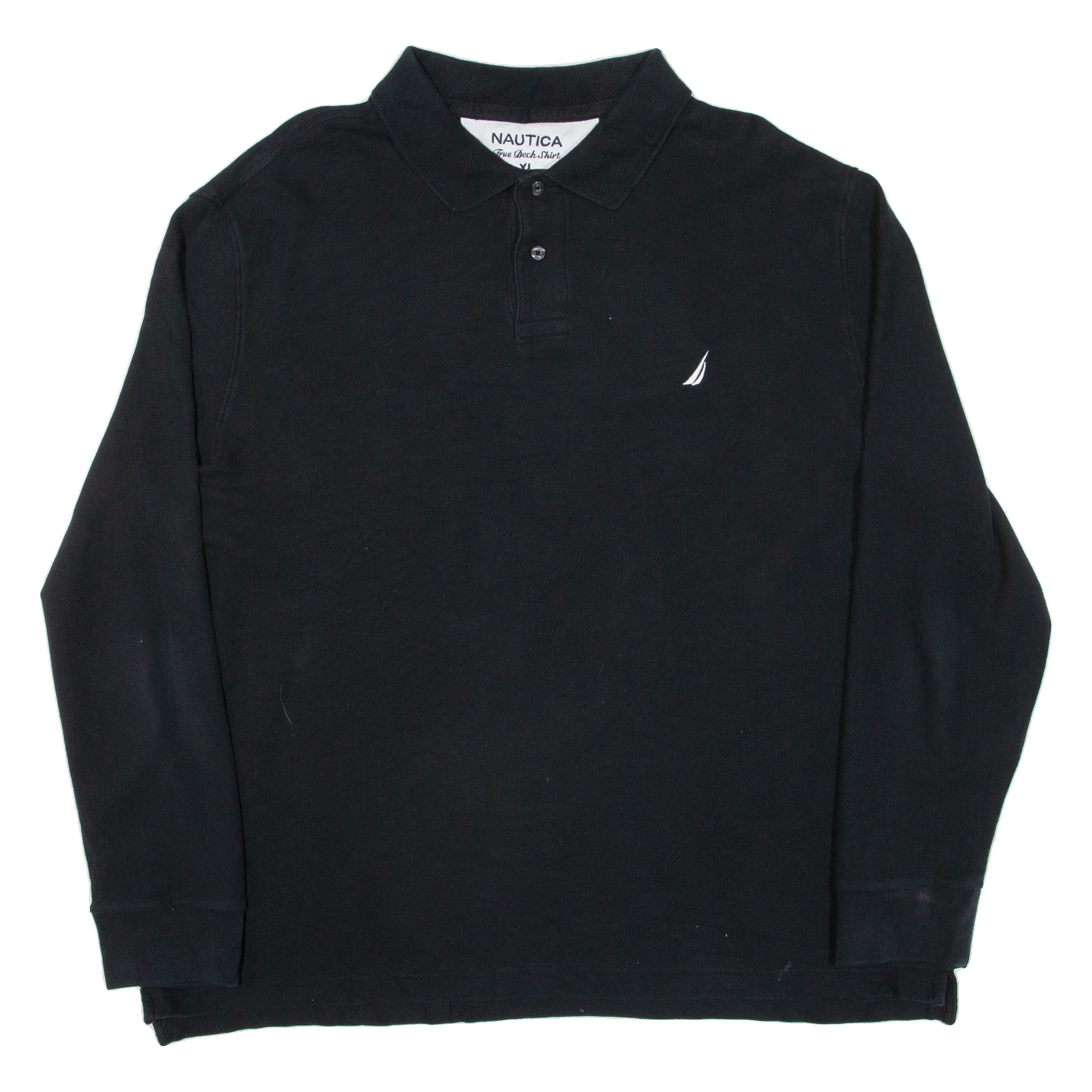 NAUTICA Mens Polo Shirt Black Long Sleeve XL Refurbished - N/A refurbished available on Cerqular