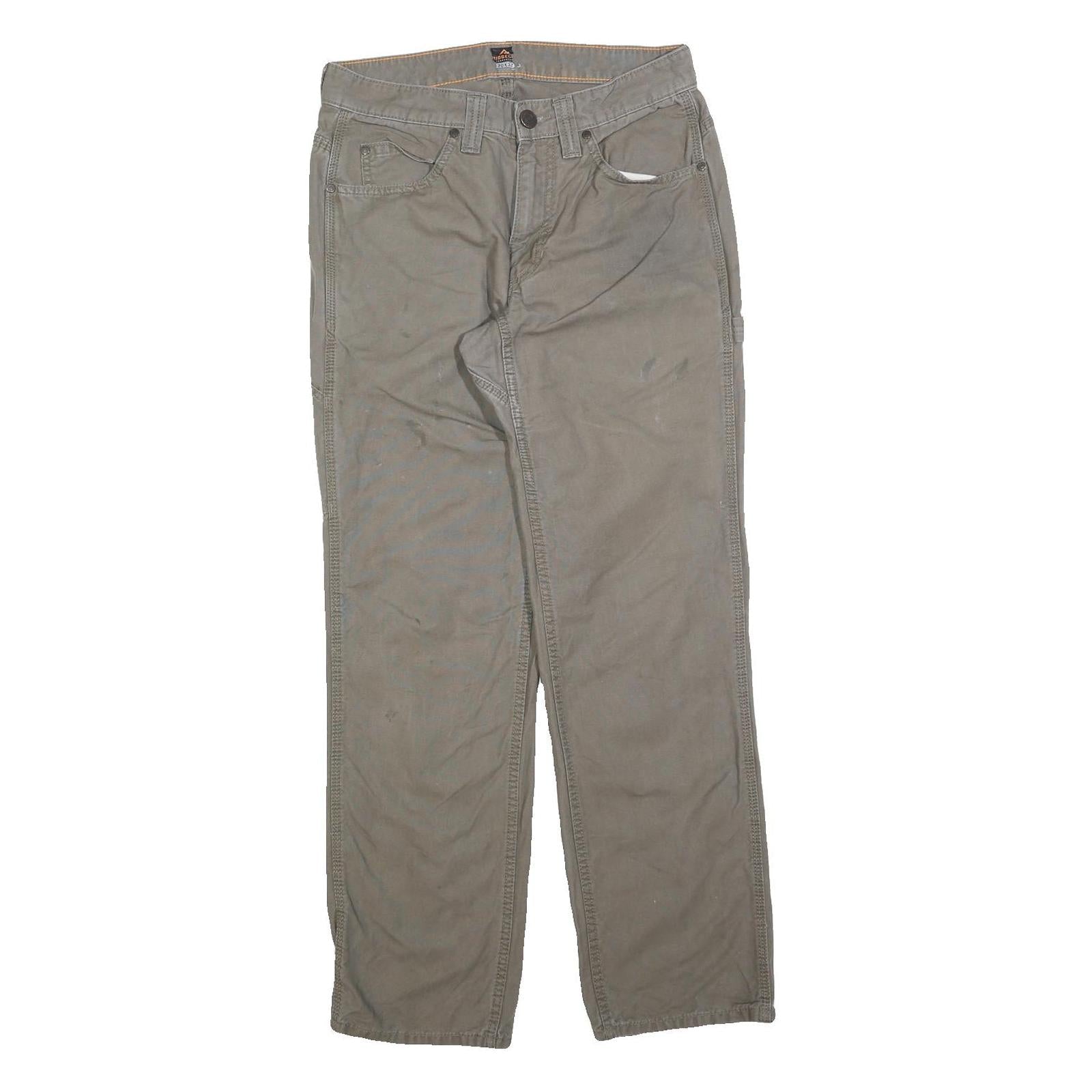 RIDGECUT Mens Cotton Blend Beige Regular Fit Zip Trousers W30 L32 Workwear Refurbished - N/A refurbished available on Cerqular