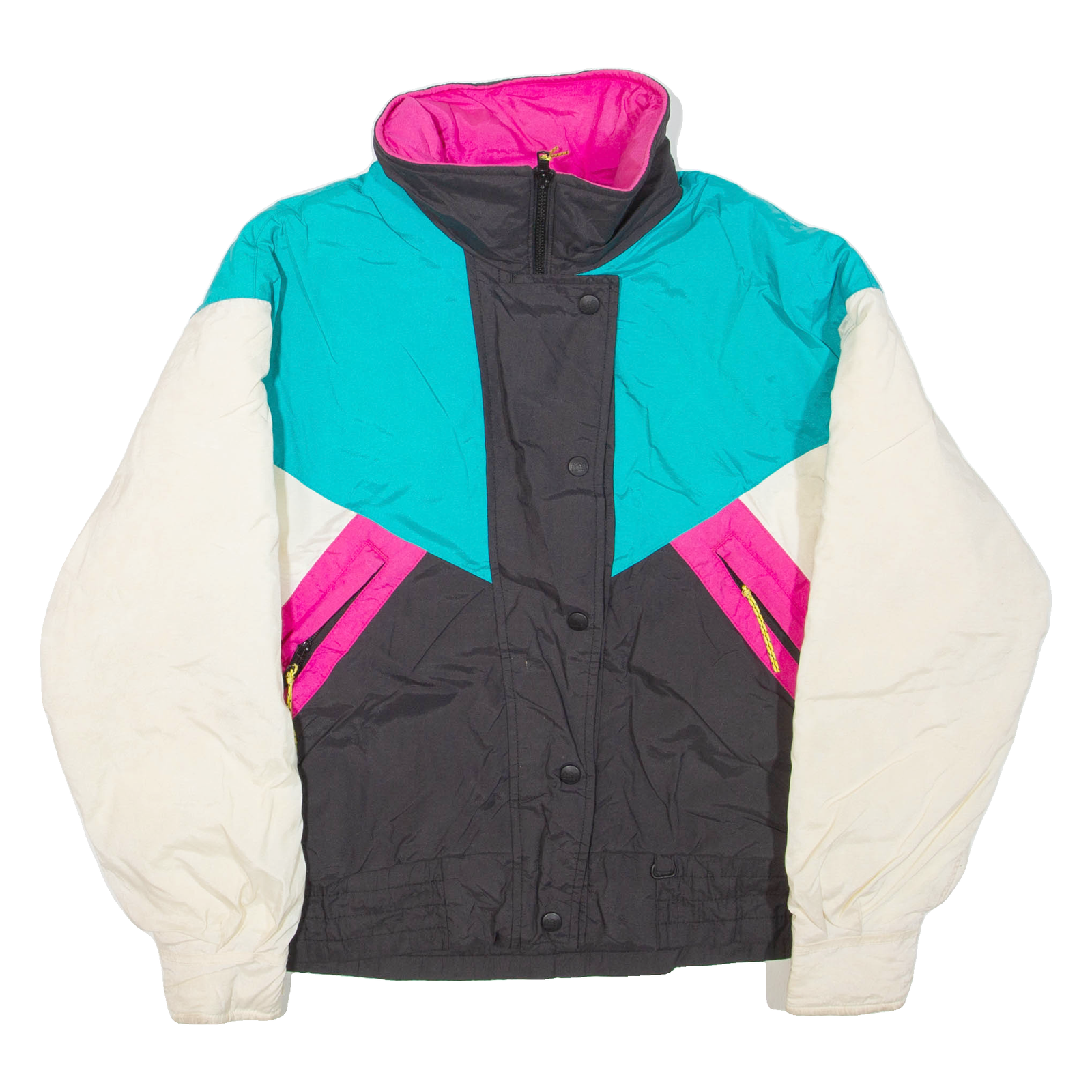 Womens Jacket Cream Colourblock M Refurbished - N/A refurbished available on Cerqular