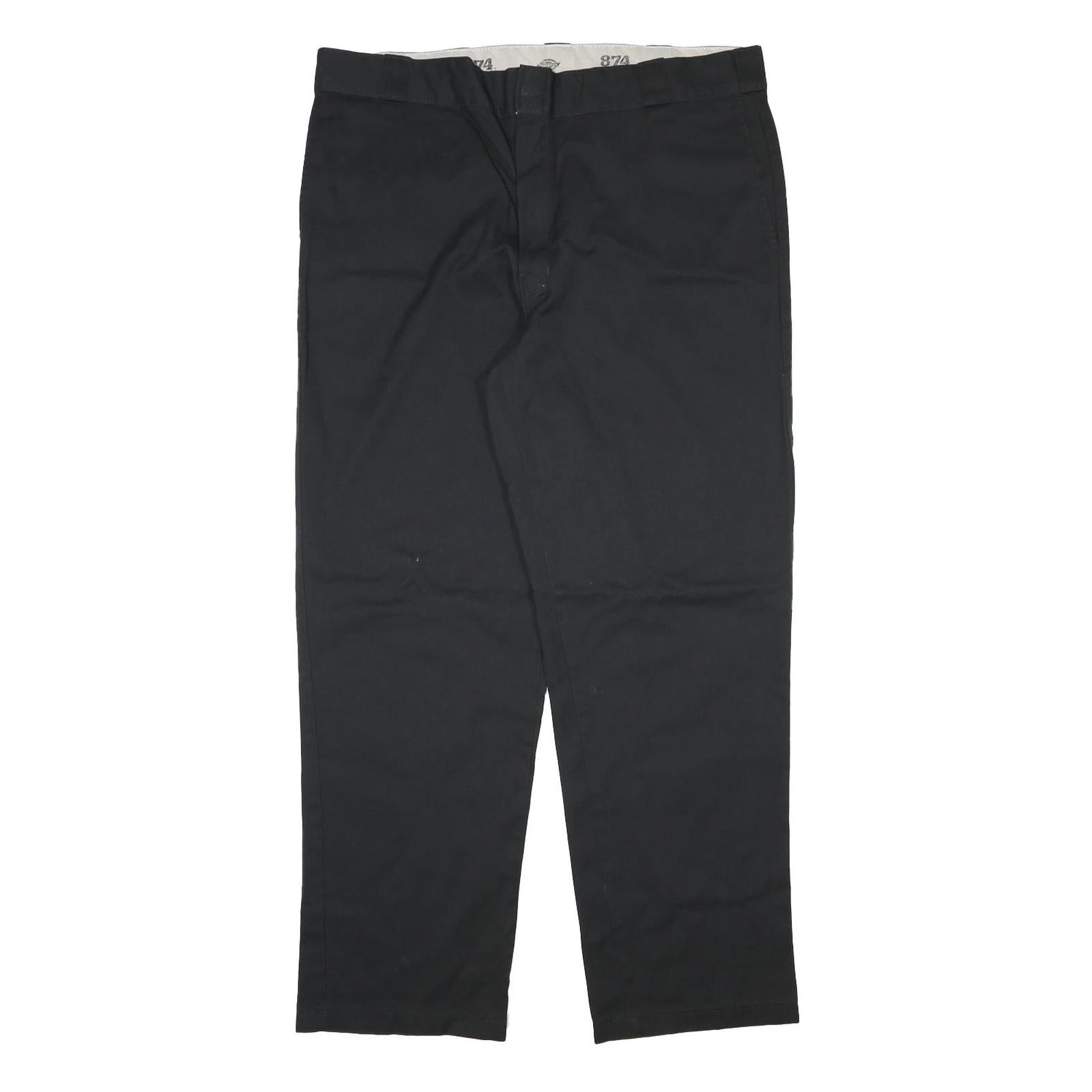 DICKIES Mens Cotton Blend Black Regular Fit Straight Leg Trousers W38 L30 Refurbished - N/A refurbished available on Cerqular
