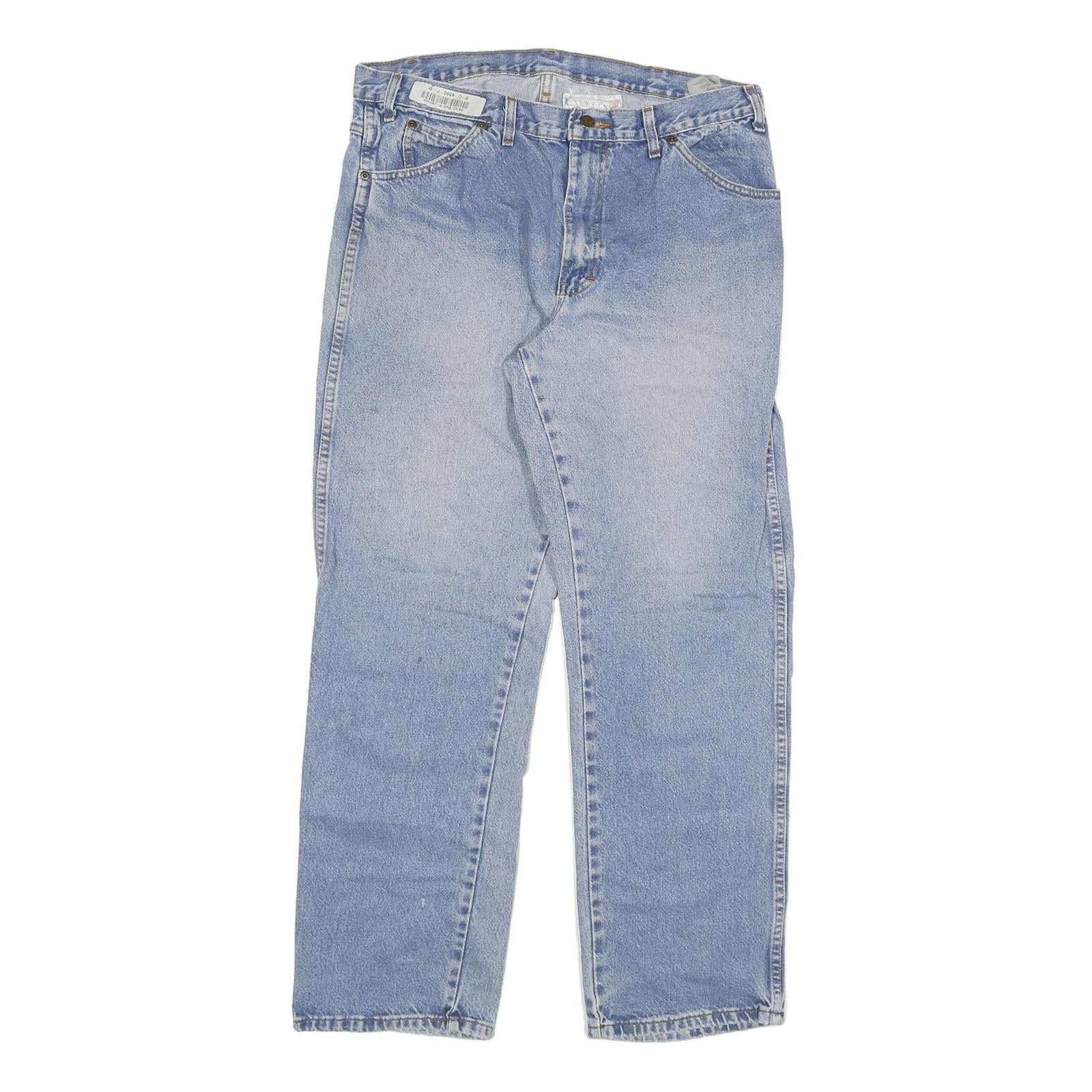 DICKIES Mens Regular Fit Straight Leg Denim Light Blue Jeans W34 L31 Zip Cotton Refurbished - N/A refurbished available on Cerqular