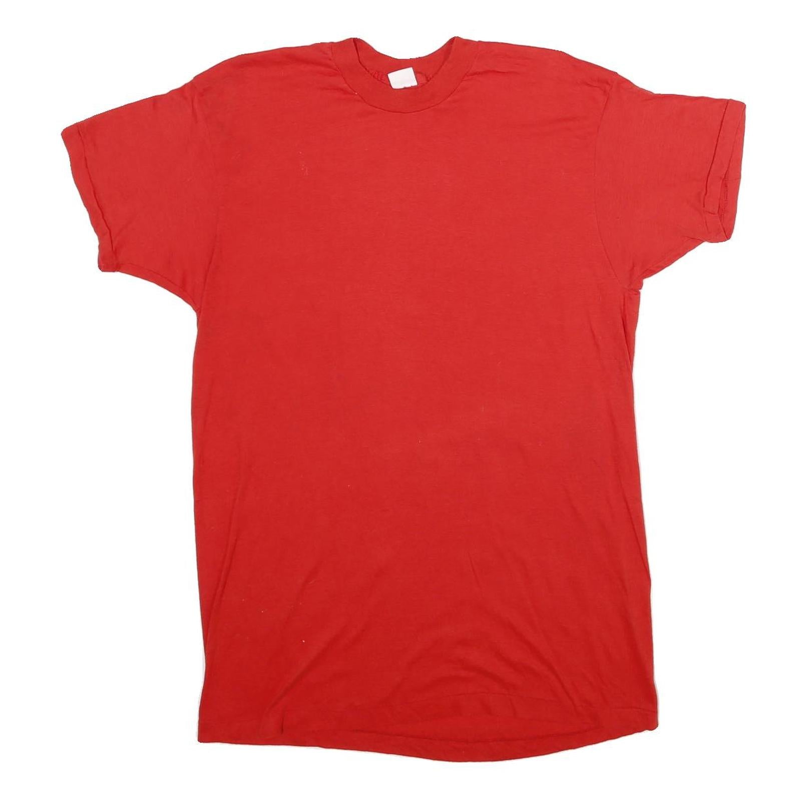 JC PENNEY Mens Red XL Short Sleeve Crew Neck Plain Cotton Blend T-Shirt Refurbished - N/A refurbished available on Cerqular