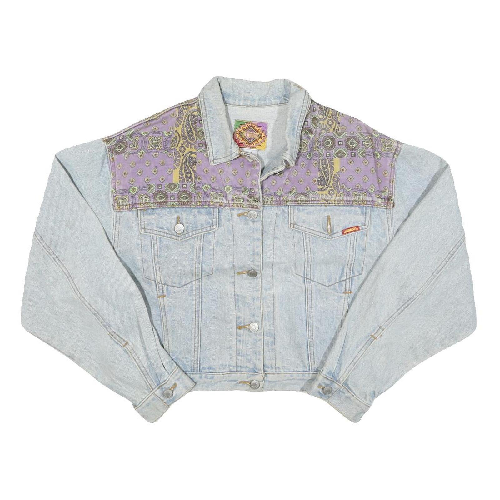 JO ROACHE Womens Blue & Purple Denim Jacket M Cotton Blend Button Closure Refurbished - N/A refurbished available on Cerqular