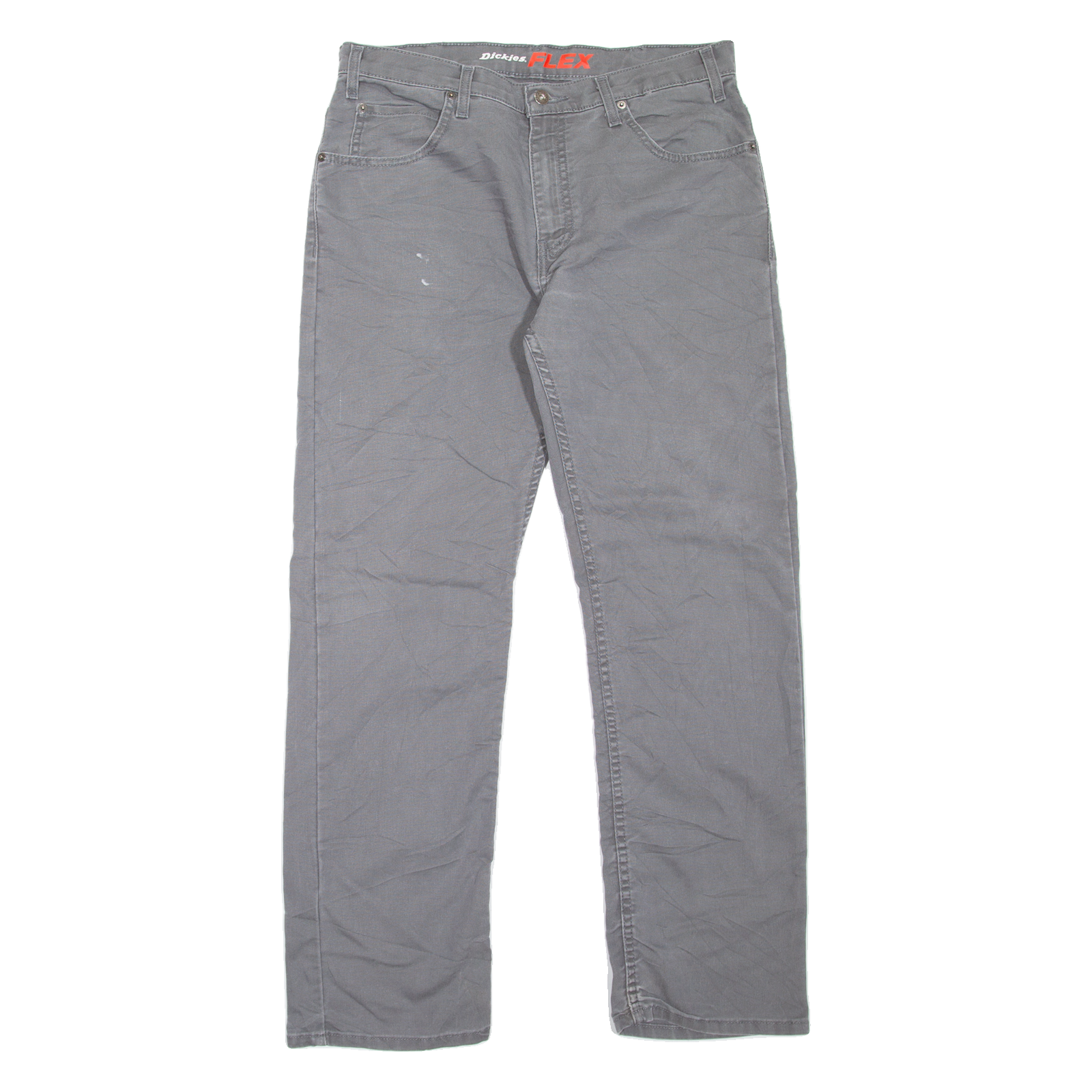 DICKIES Workwear Mens Jeans Grey Regular Straight W34 L32 Refurbished - N/A refurbished available on Cerqular