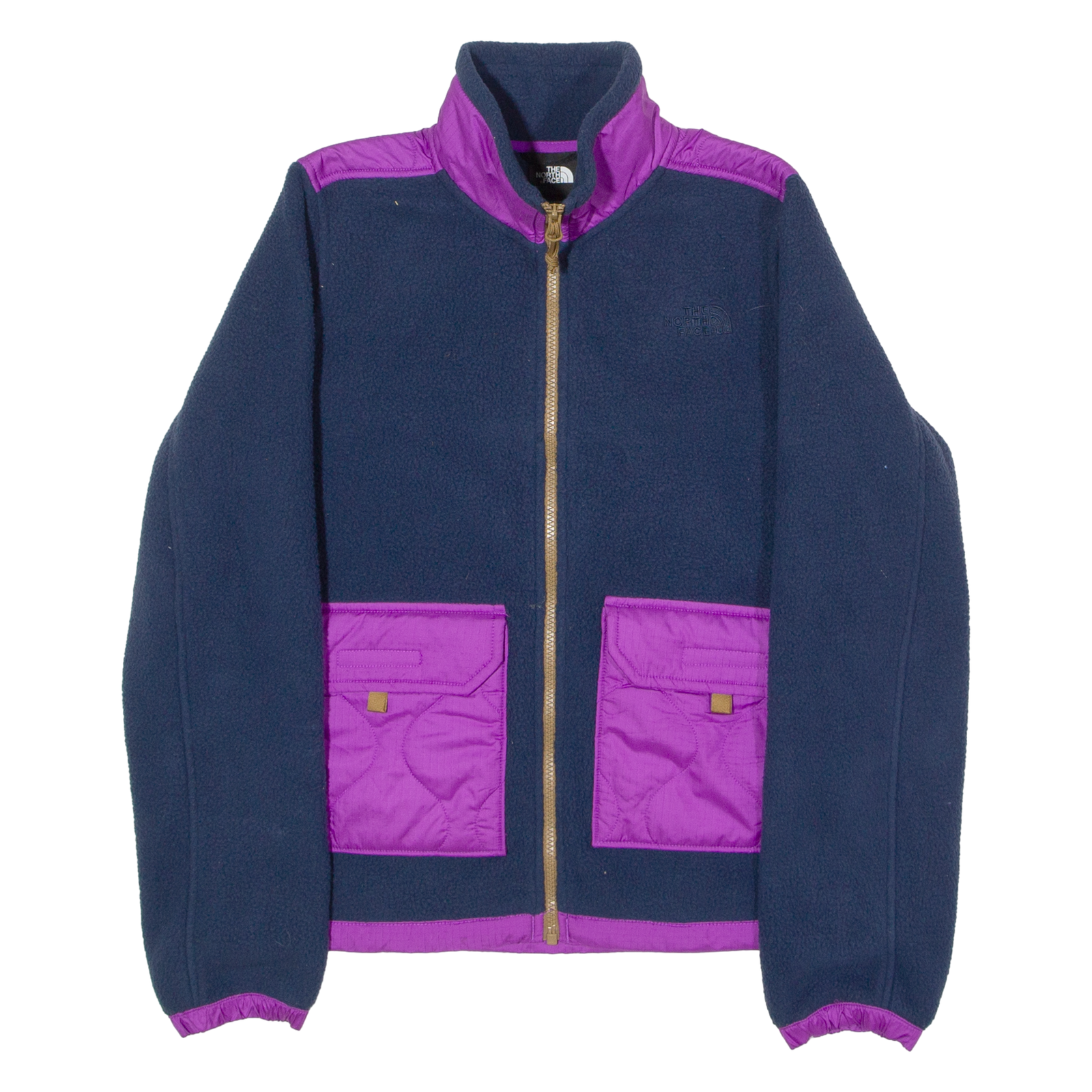 THE NORTH FACE Womens Fleece Jacket Purple Colourblock S Refurbished - N/A refurbished available on Cerqular