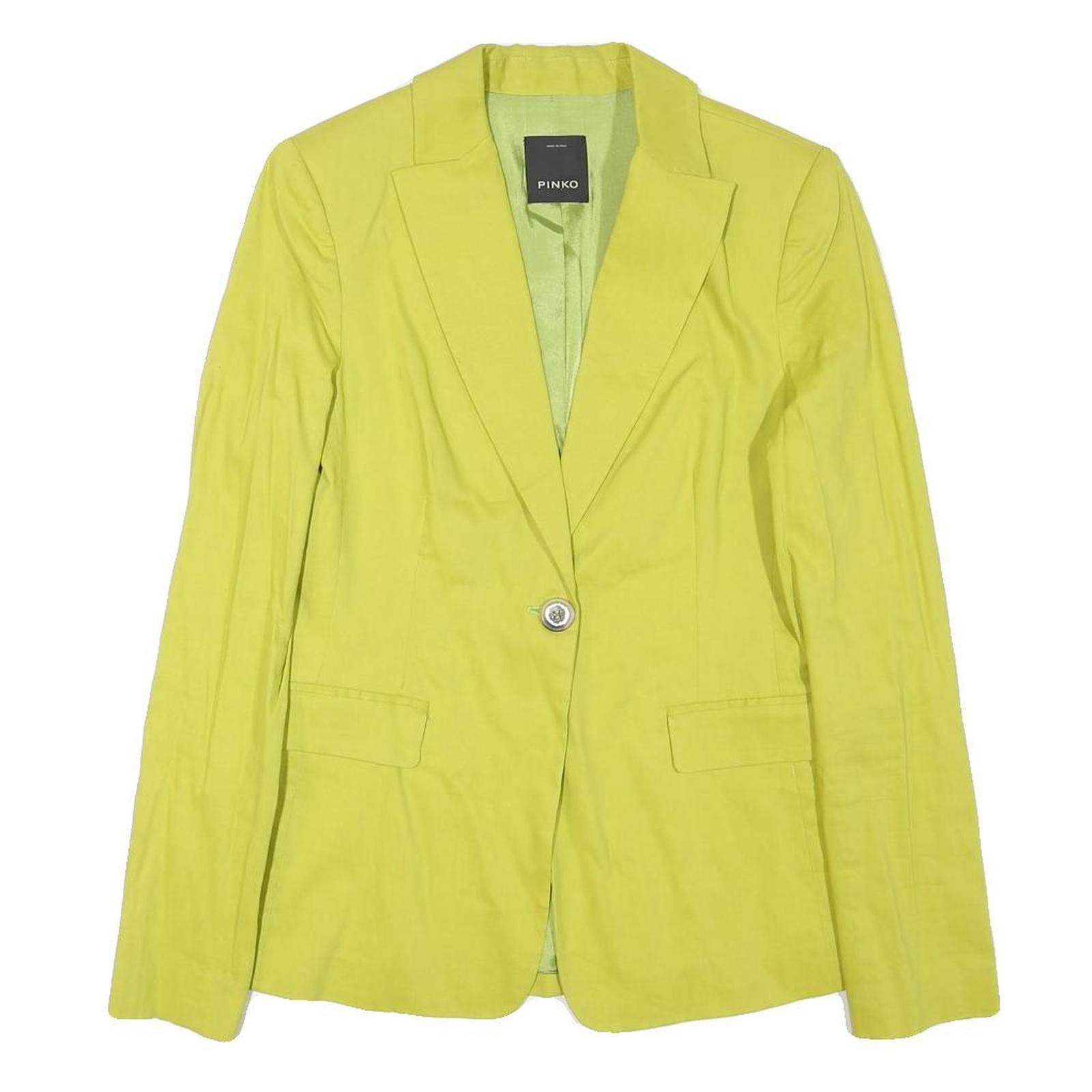 Buy PINKO Womens Yellow Slim Blazer Jacket UK 12 Polyester Blend Button Closure Refurbished - $132.59 PINKO Womens Yellow Slim Blazer Jacket UK 12 Polyester Blend Button Closure Refurbished - N/A refurbished available on Cerqular