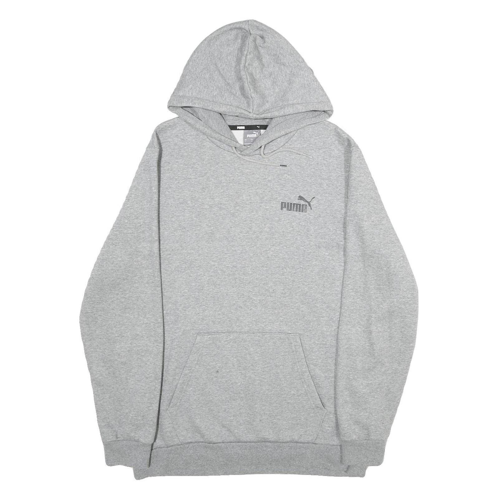 PUMA Mens Grey Hoodie L Cotton Blend Pullover Casual Sweatshirt Refurbished - N/A refurbished available on Cerqular