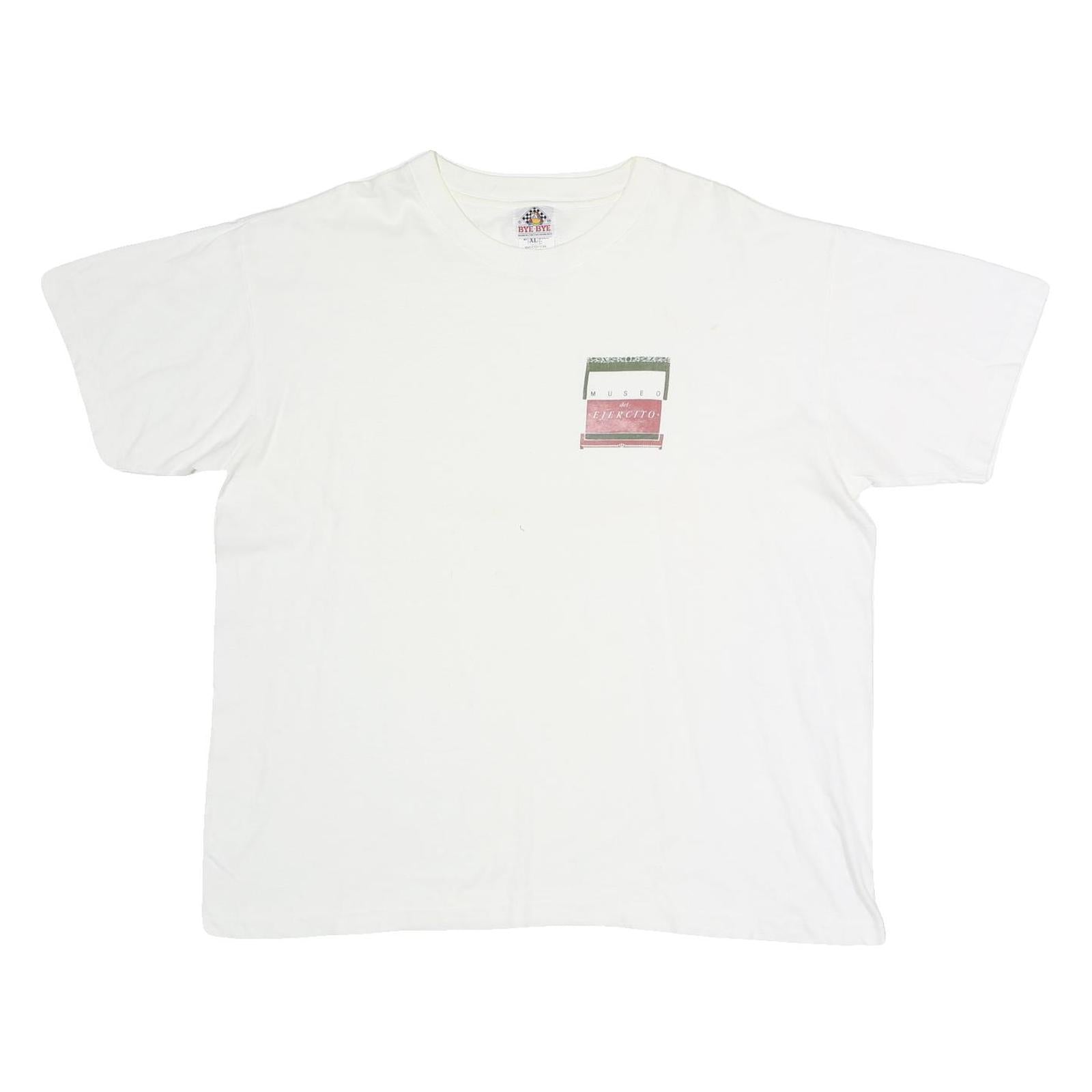 BYE-BYE Mens White Graphic T-Shirt XL Short Sleeve Crew Neck Casual Cotton Refurbished - N/A refurbished available on Cerqular