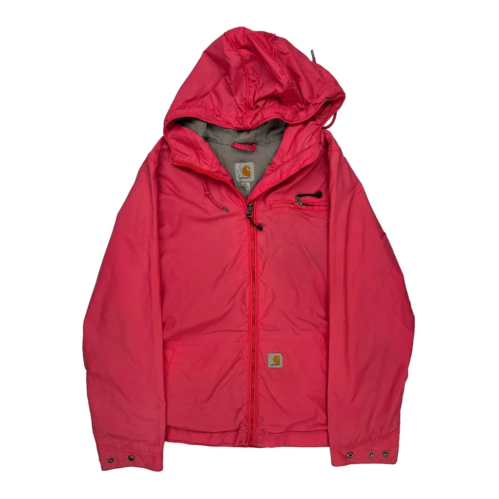 Carhartt Jacket - Small Pink Polyester Refurbished - Thrifted (note: this is a term often used to describe second- refurbished available on Cerqular