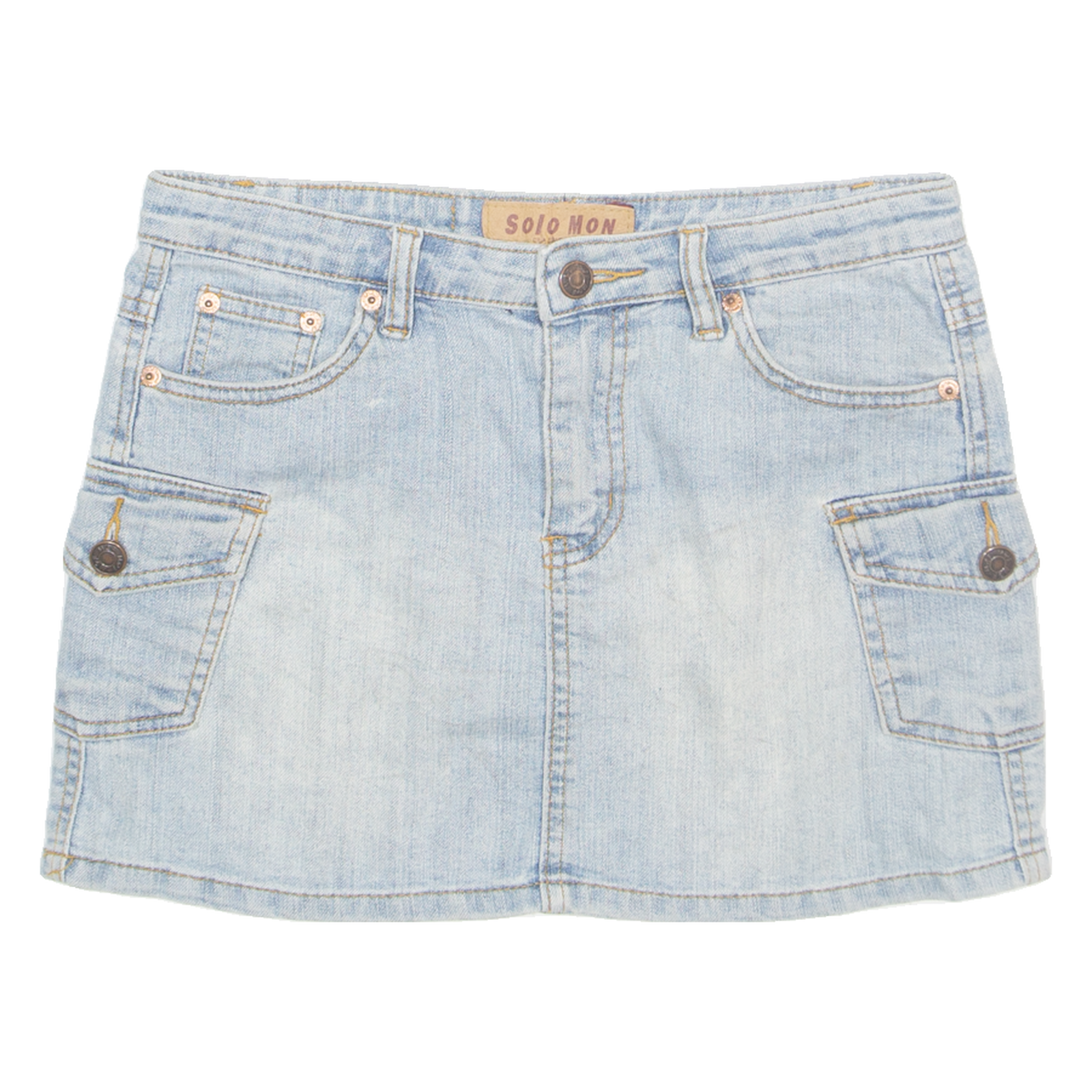 SALOMON Womens Straight Skirt Blue Short Denim M Refurbished - N/A refurbished available on Cerqular