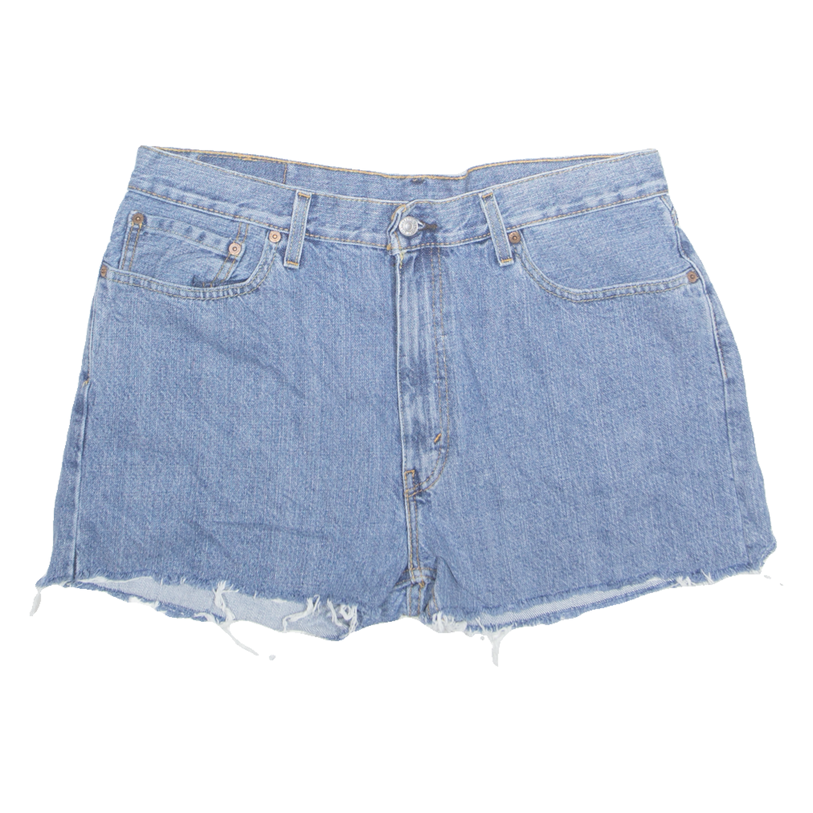 LEVI'S Cut Off 505 Womens Denim Shorts Blue L W36 Refurbished - N/A refurbished available on Cerqular