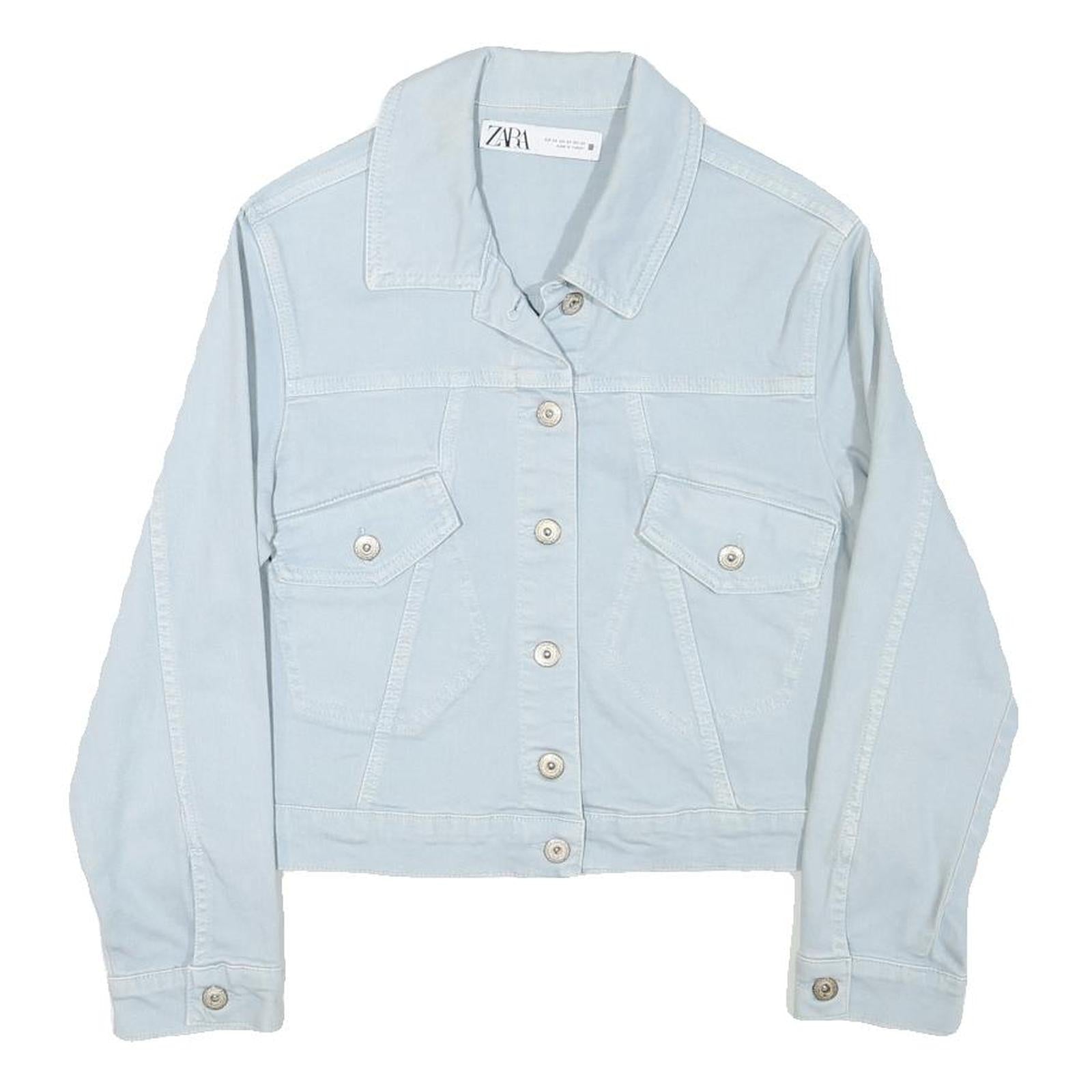 Buy ZARA Womens Light Blue Cotton Blend Button Jacket XS Denim Plain Stylish Refurbished - $38.99 ZARA Womens Light Blue Cotton Blend Button Jacket XS Denim Plain Stylish Refurbished - N/A refurbished available on Cerqular