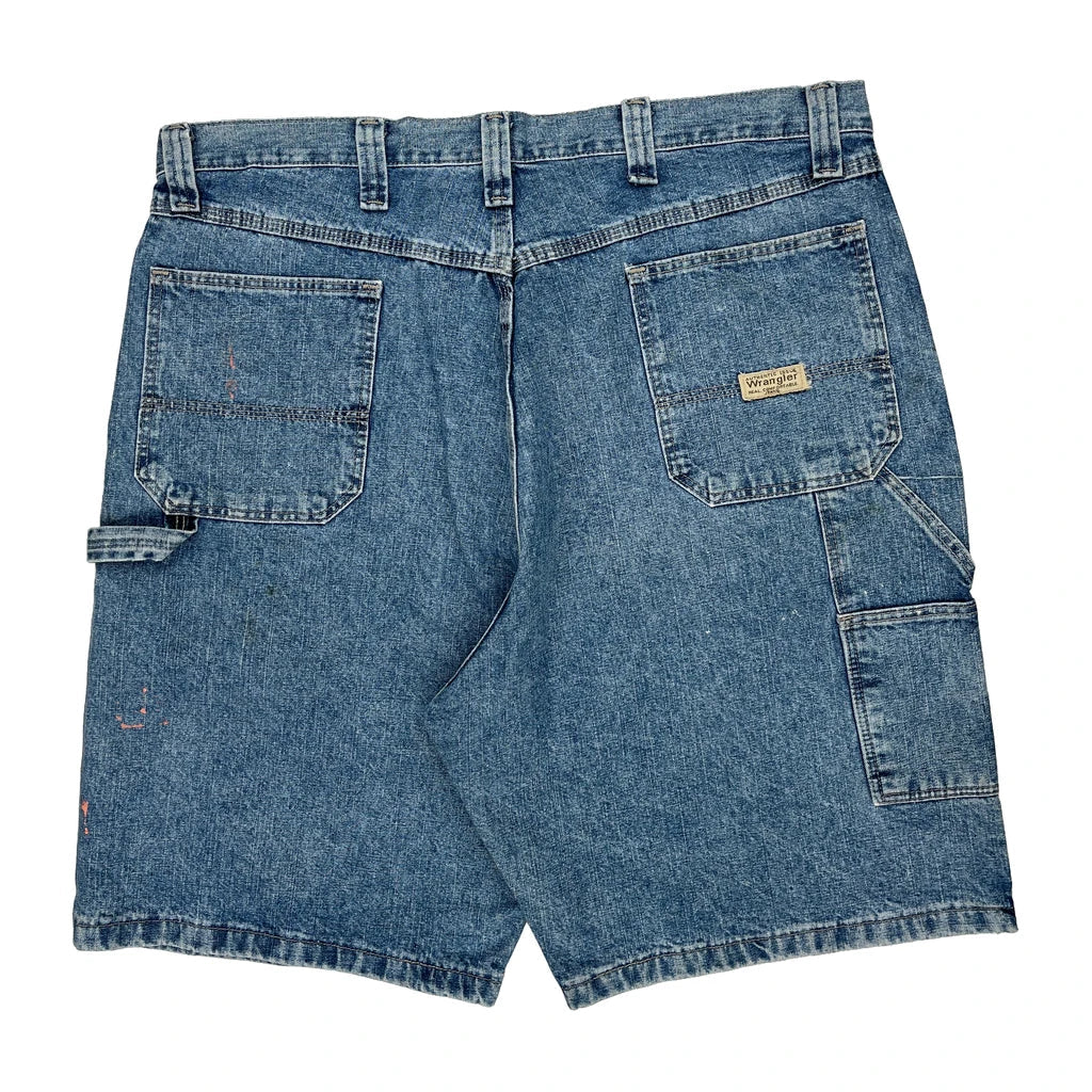 Buy Wrangler Double Knee Carpenter Shorts - 38W 10L Blue Cotton Refurbished - $39.85 Wrangler Double Knee Carpenter Shorts - 38W 10L Blue Cotton Refurbished - Thrifted (note: this is a term often used to describe second- refurbished available on Cerqular