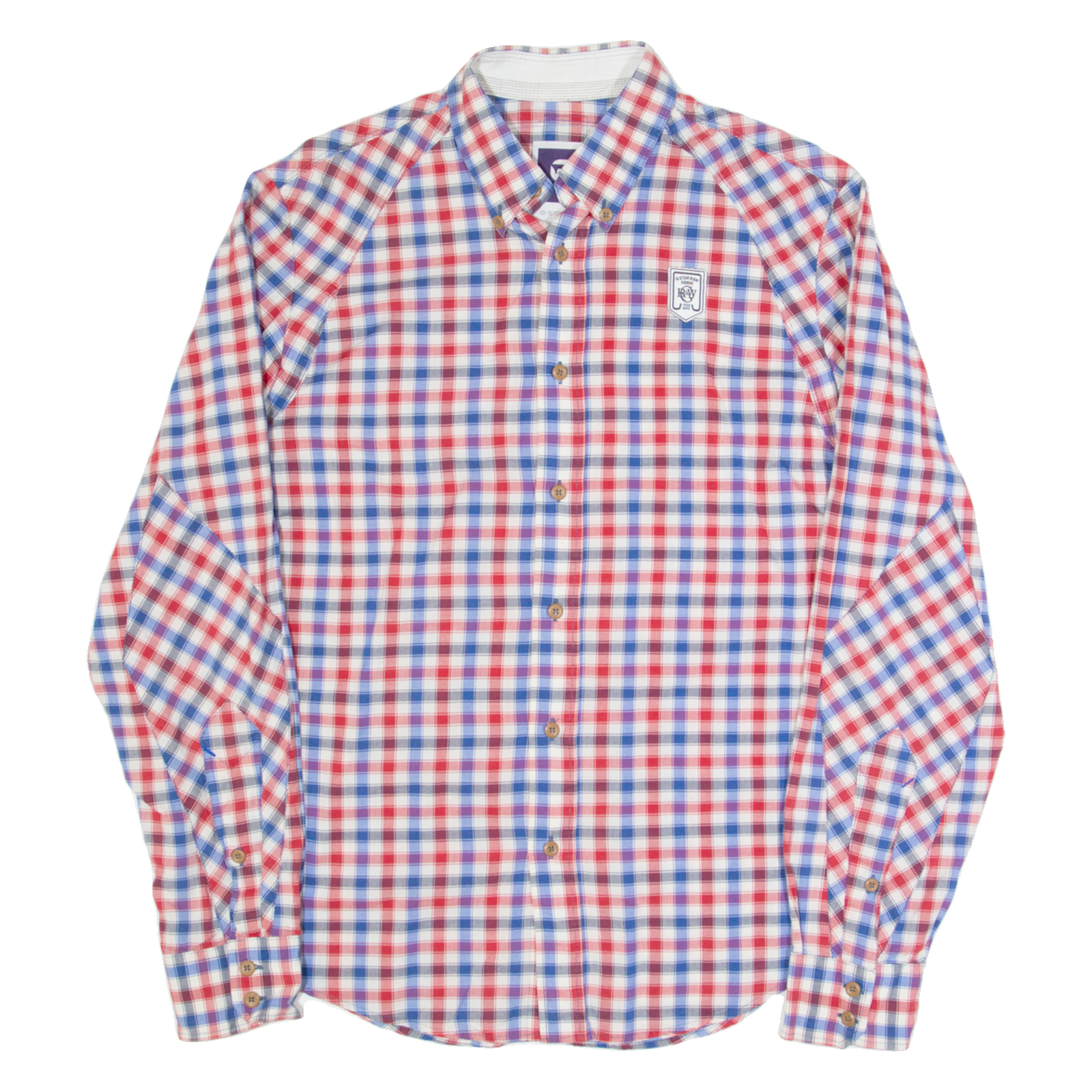 G-STAR Mens Shirt Red Gingham Long Sleeve M Refurbished - N/A refurbished available on Cerqular