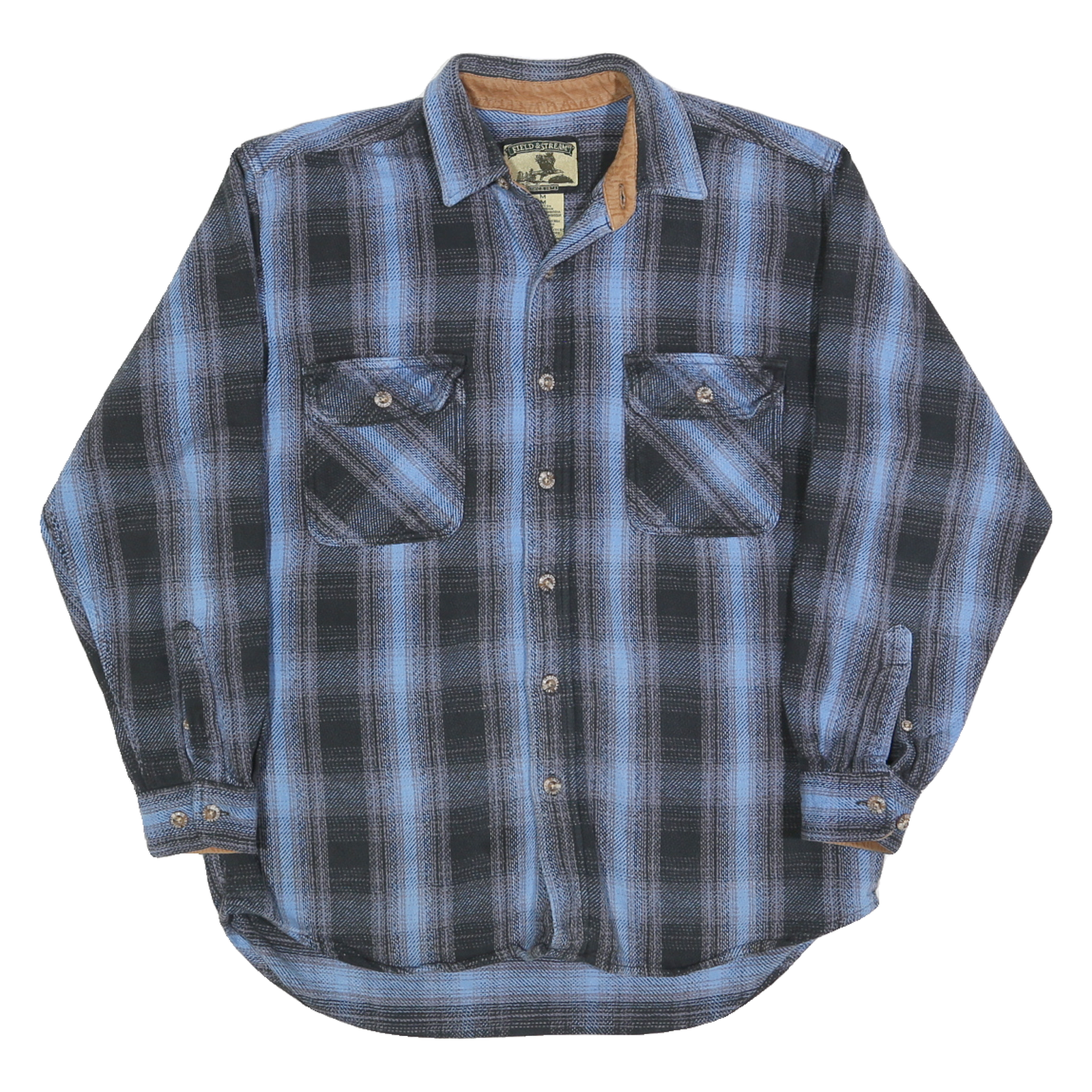 FIELD & STREAM Mens Blue & Black Check Shirt M Cotton Blend Casual Classic Refurbished - N/A refurbished available on Cerqular