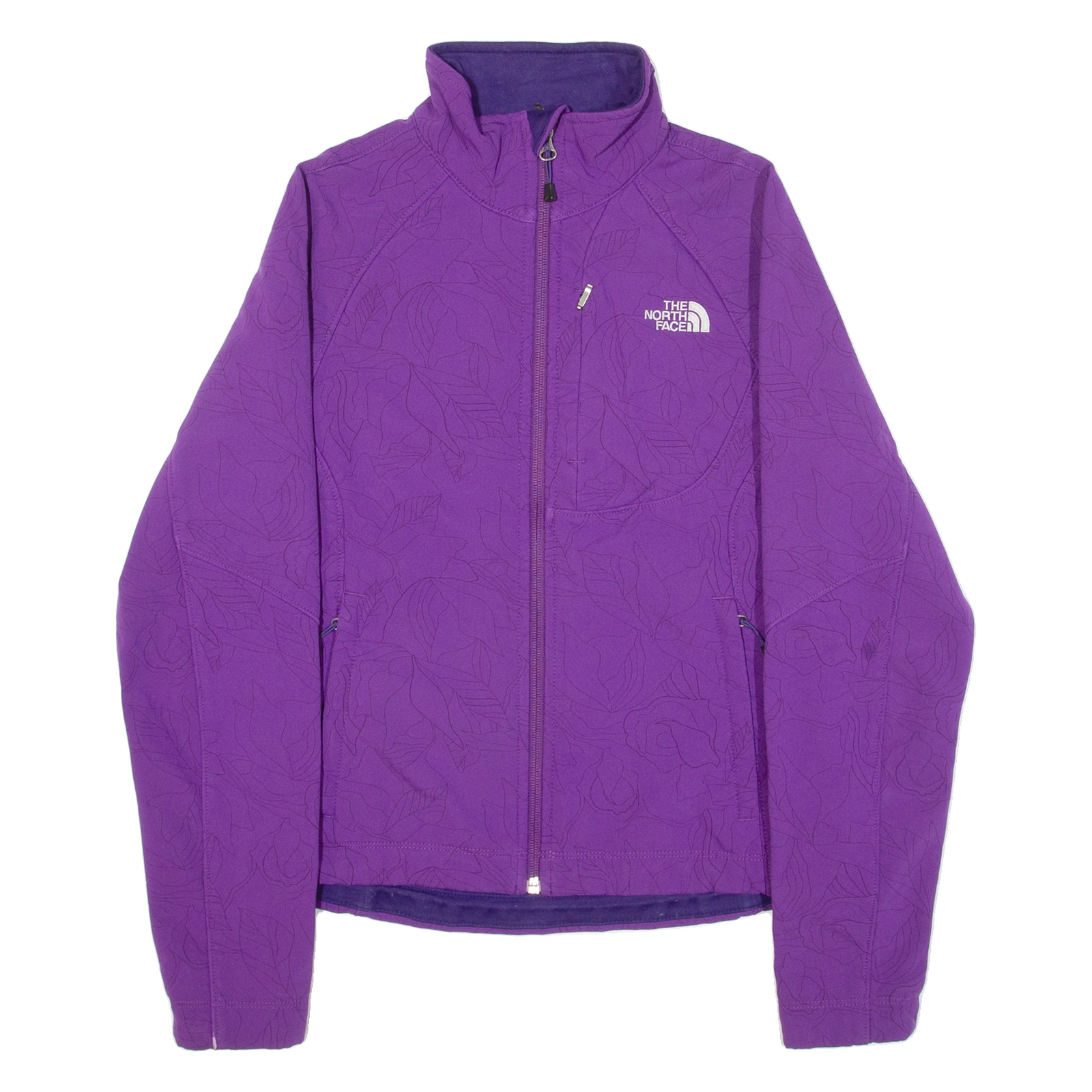 THE NORTH FACE Fleece Lined Womens Shell Jacket Purple Floral XS Refurbished - N/A refurbished available on Cerqular