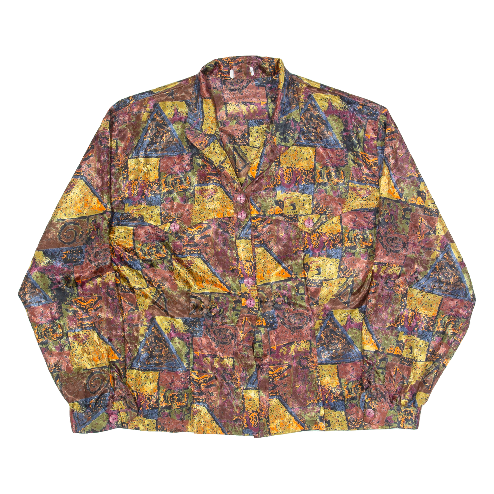 Buy Womens Printed Shirt Brown Collared Long Sleeve 90s Crazy Pattern L Refurbished - $16.89 Womens Printed Shirt Brown Collared Long Sleeve 90s Crazy Pattern L Refurbished - N/A refurbished available on Cerqular