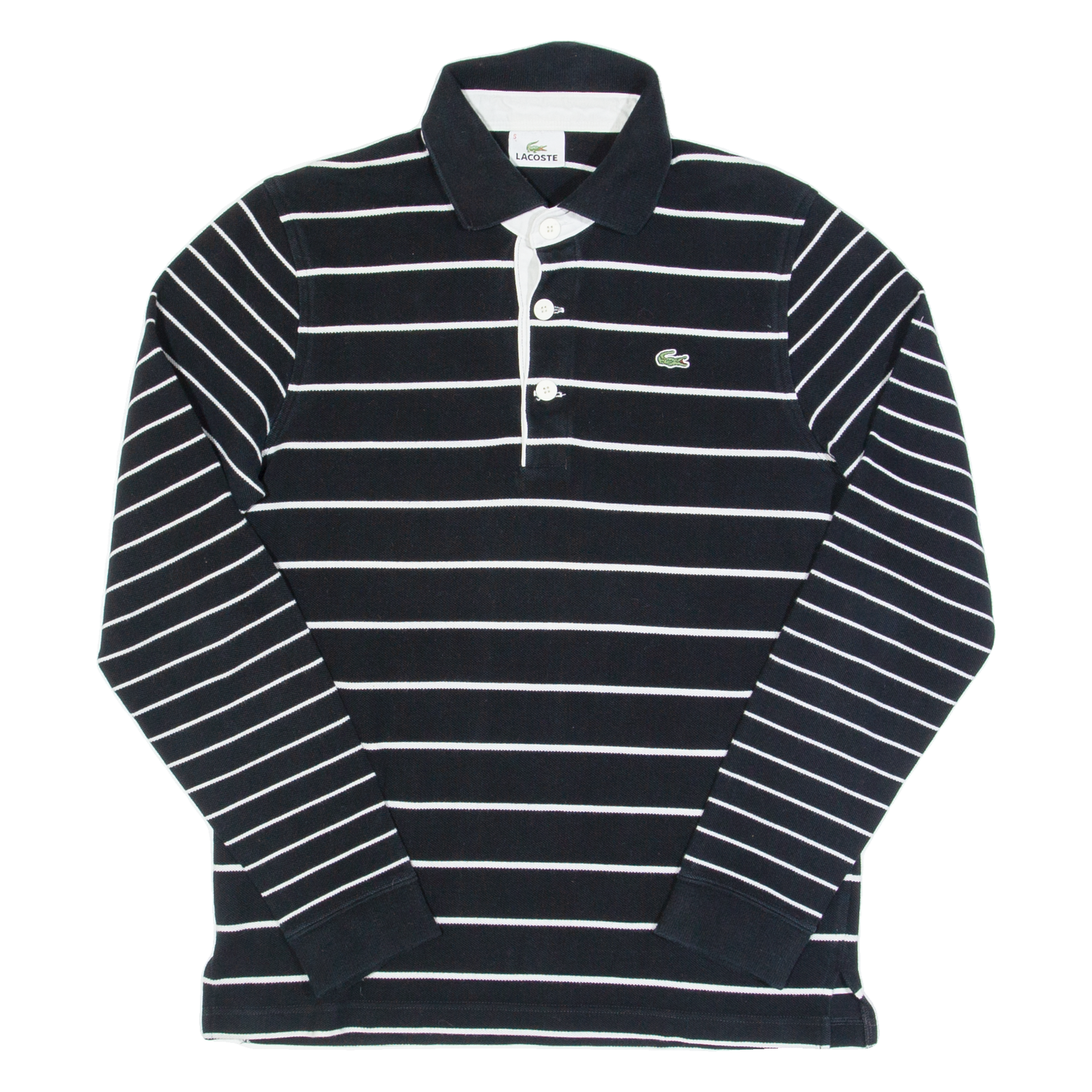 Buy LACOSTE Mens Polo Shirt Black Striped Long Sleeve S Refurbished - $63.69 LACOSTE Mens Polo Shirt Black Striped Long Sleeve S Refurbished - N/A refurbished available on Cerqular