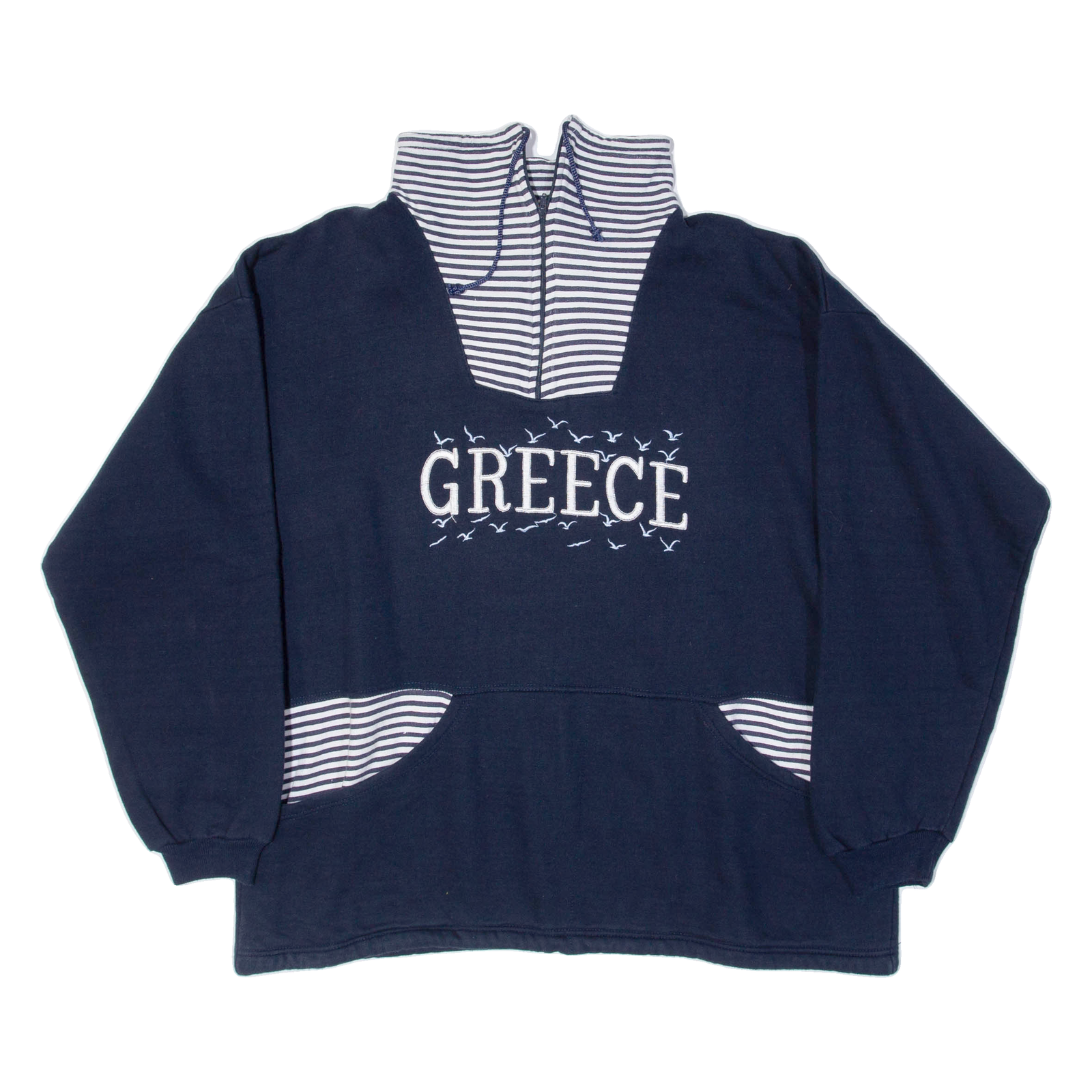 Greece Mens Sweatshirt Blue 1/4 Zip XL Refurbished - N/A refurbished available on Cerqular