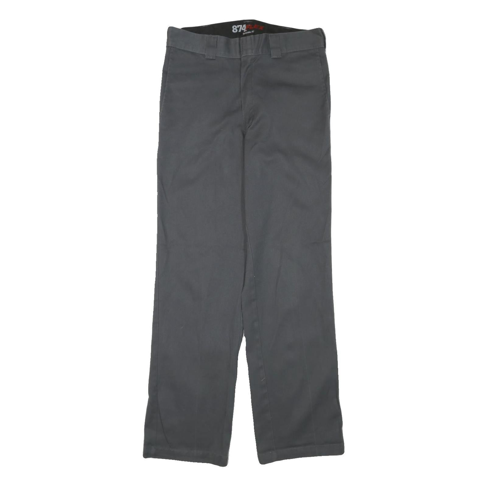 DICKIES Mens Grey Regular Fit Straight Leg Trousers W31 L32 Workwear Cotton Refurbished - N/A refurbished available on Cerqular
