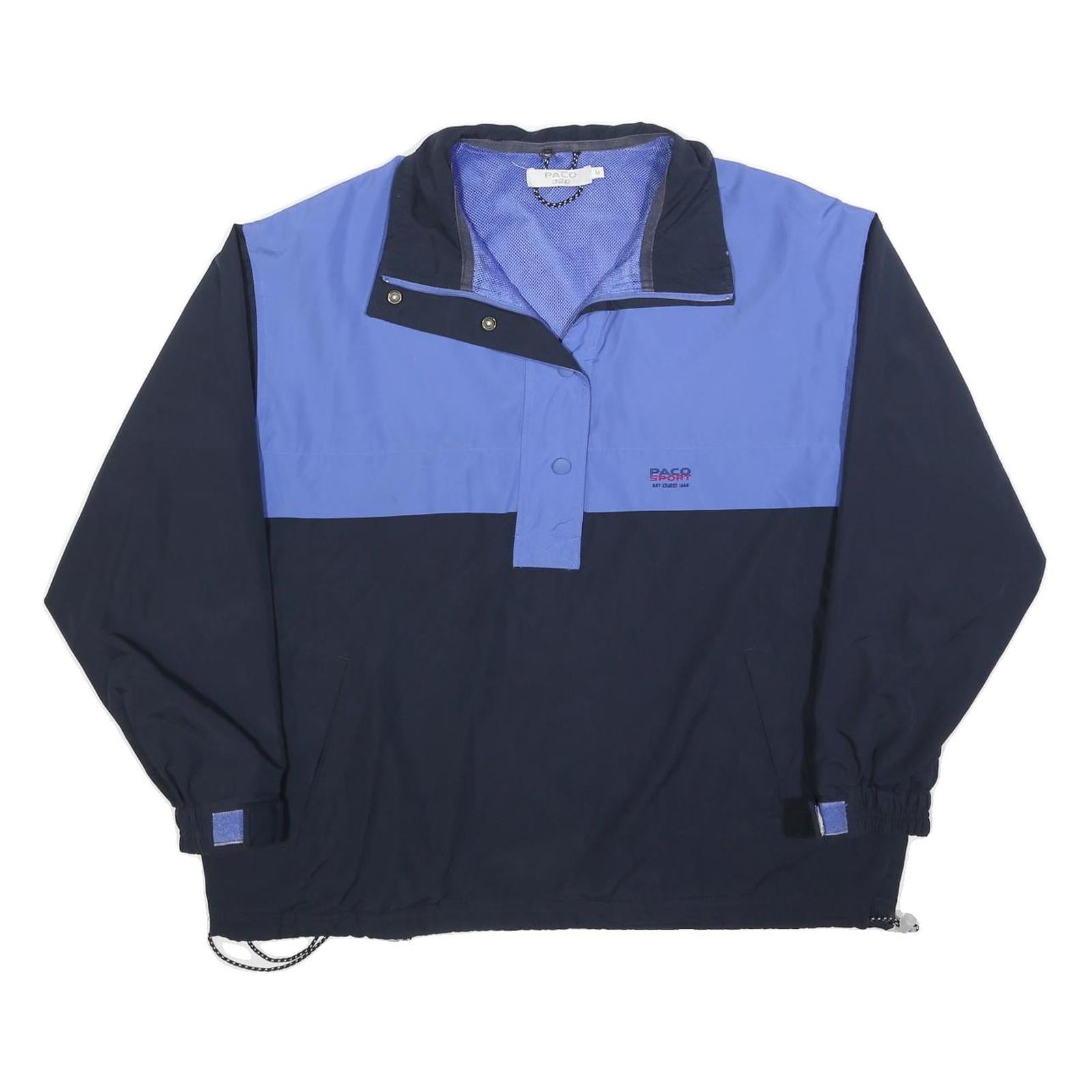 PACO Womens Blue & Navy Zip Jacket M Polyester Blend Colourblock Casual Refurbished - N/A refurbished available on Cerqular