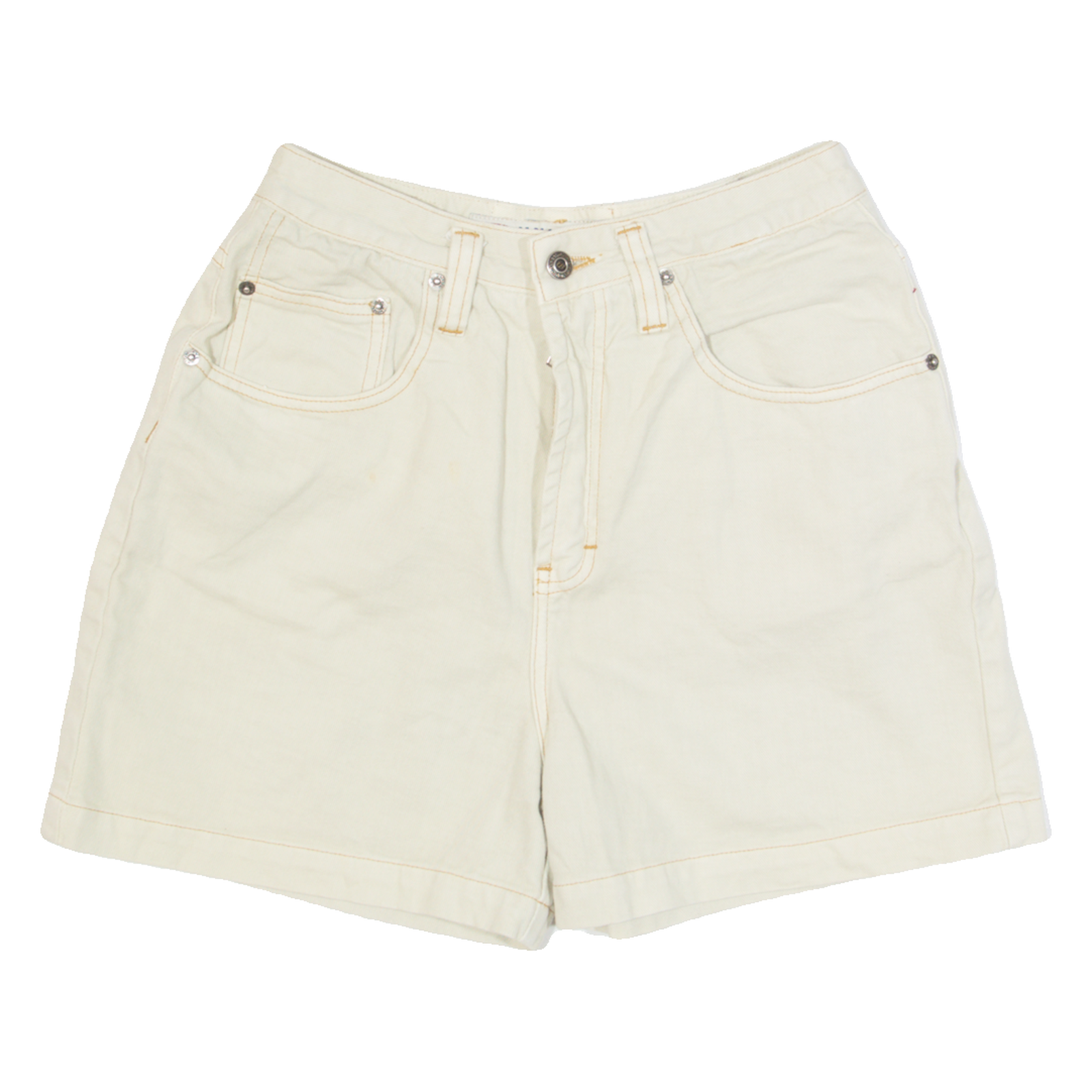 UNIONBAY Womens Denim Shorts Cream S W26 Refurbished - N/A refurbished available on Cerqular