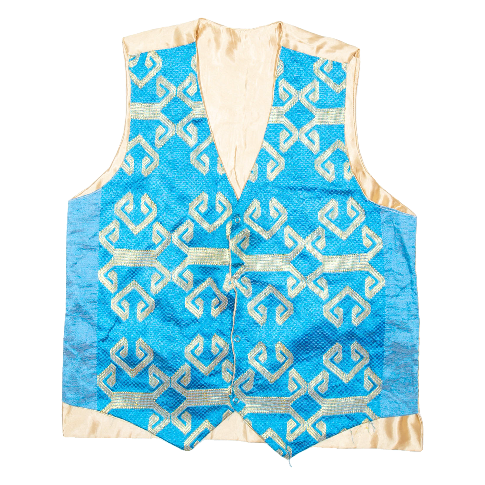 Mens Blazer Waistcoat Blue Crazy Pattern M Refurbished - N/A refurbished available on Cerqular