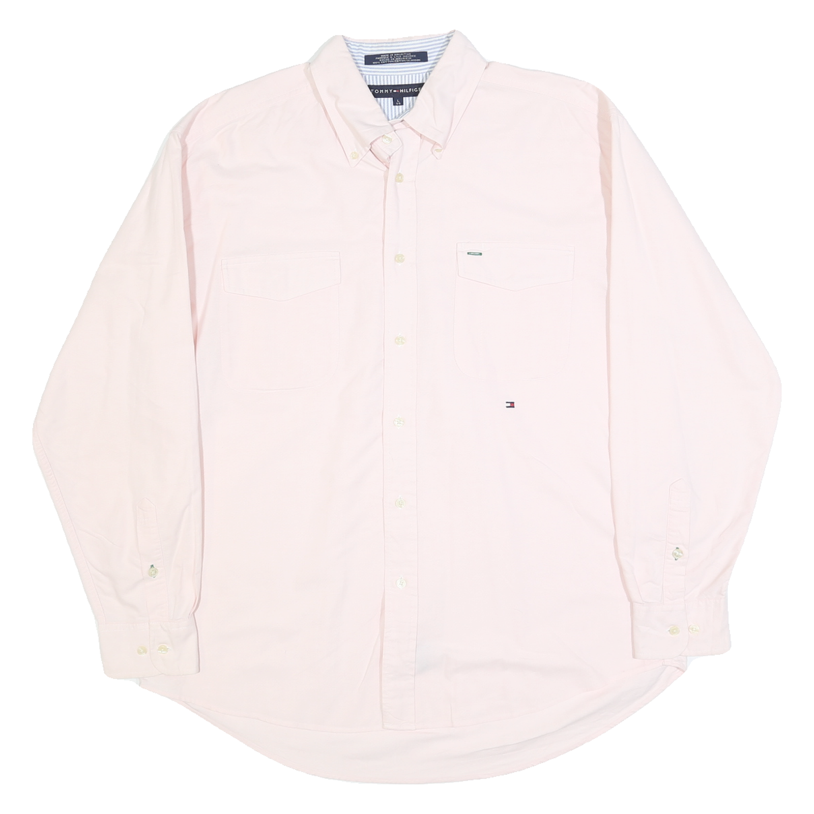 Buy TOMMY HILFIGER Mens Pink Plain Shirt L Button Down Collar Cotton Long Sleeve Refurbished - $25.99 TOMMY HILFIGER Mens Pink Plain Shirt L Button Down Collar Cotton Long Sleeve Refurbished - N/A refurbished available on Cerqular