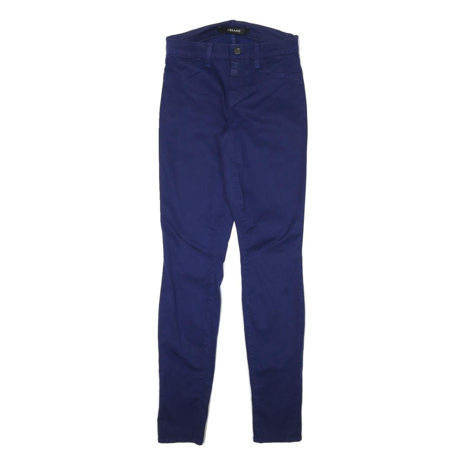 J BRAND Womens Cotton Blend Blue Slim Skinny Trousers W25 L29 Stylish Zip Refurbished - N/A refurbished available on Cerqular