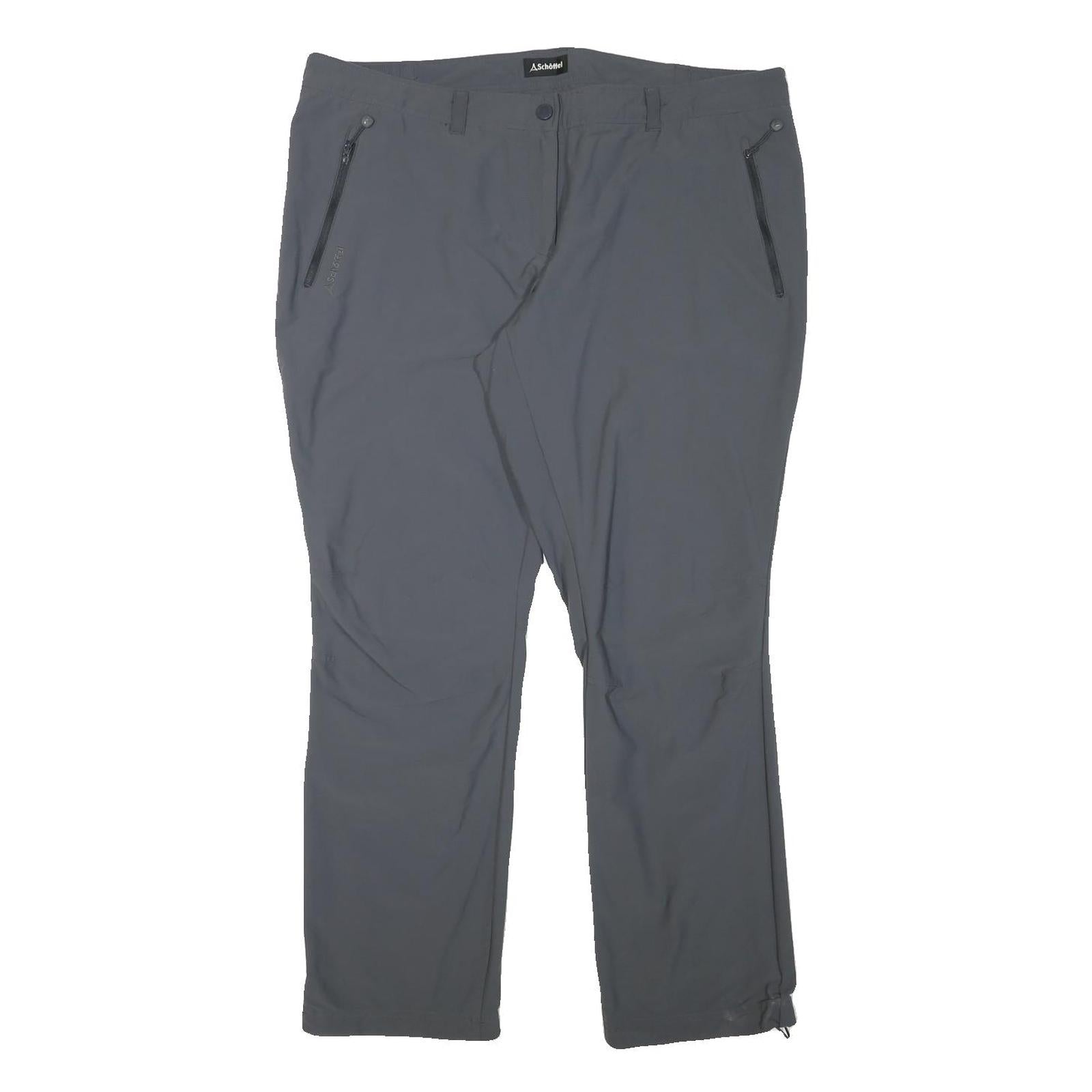 SCHOFFEL Womens Polyester Blend Grey Regular Fit Trousers W40 L30 Outdoor Zip Refurbished - N/A refurbished available on Cerqular