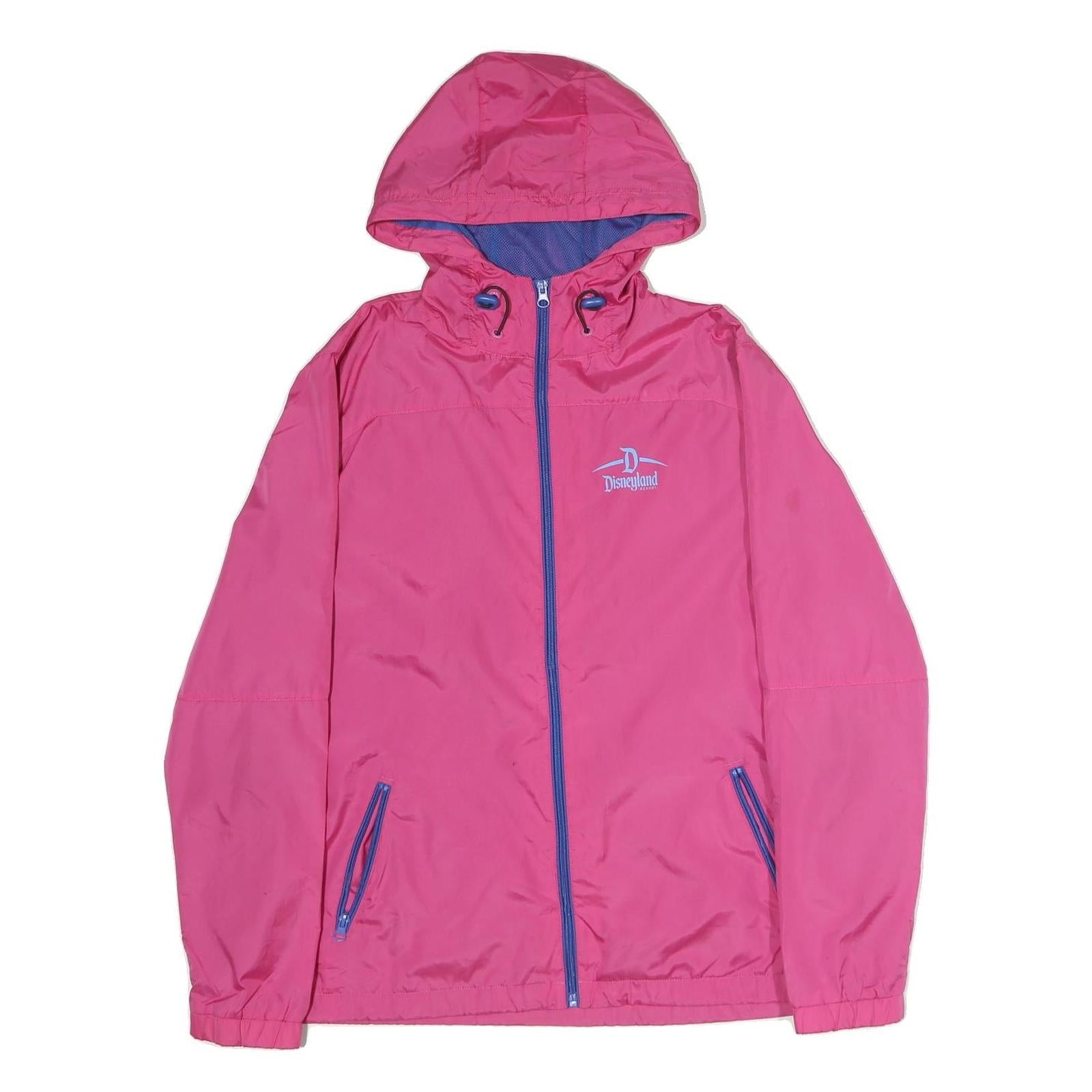 DISNEY Womens Pink & Blue Outdoor Zip Hooded Jacket XL Cotton Woven Plain Refurbished - N/A refurbished available on Cerqular