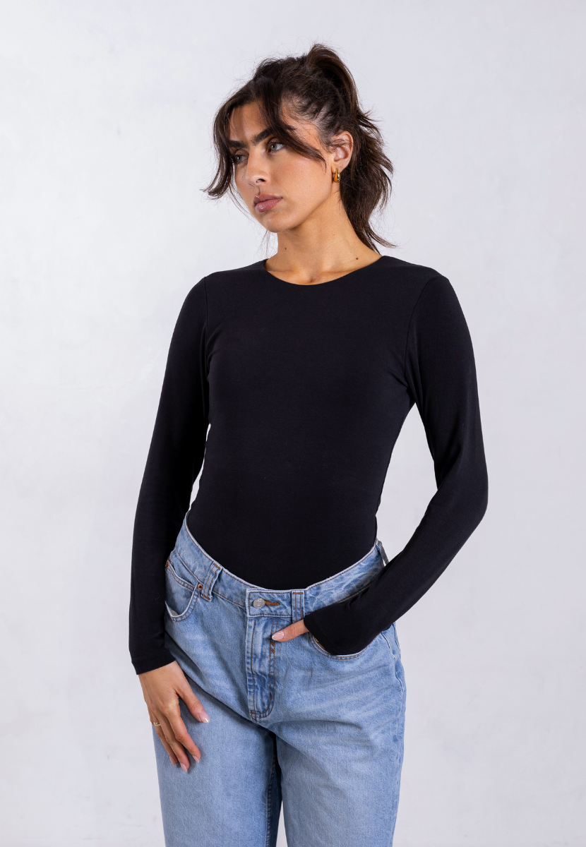 Organic Cotton Crew Long Sleeve T-Shirt, Black | Size: L Refurbished - N/A (Note: It's possible that "Pantee" refurbished available on Cerqular