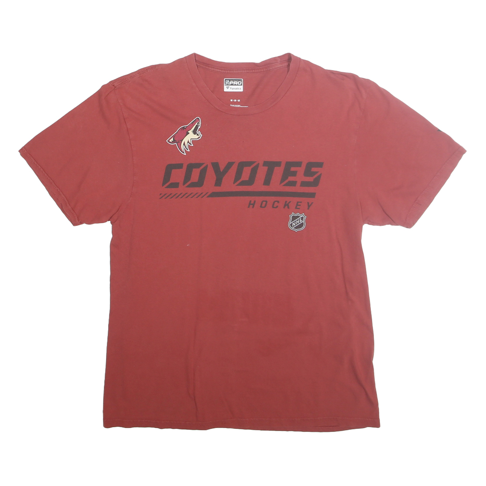 FANATICS Mens Red Coyotes Hockey Graphic T-Shirt M Short Sleeve Crew Neck Refurbished - N/A refurbished available on Cerqular