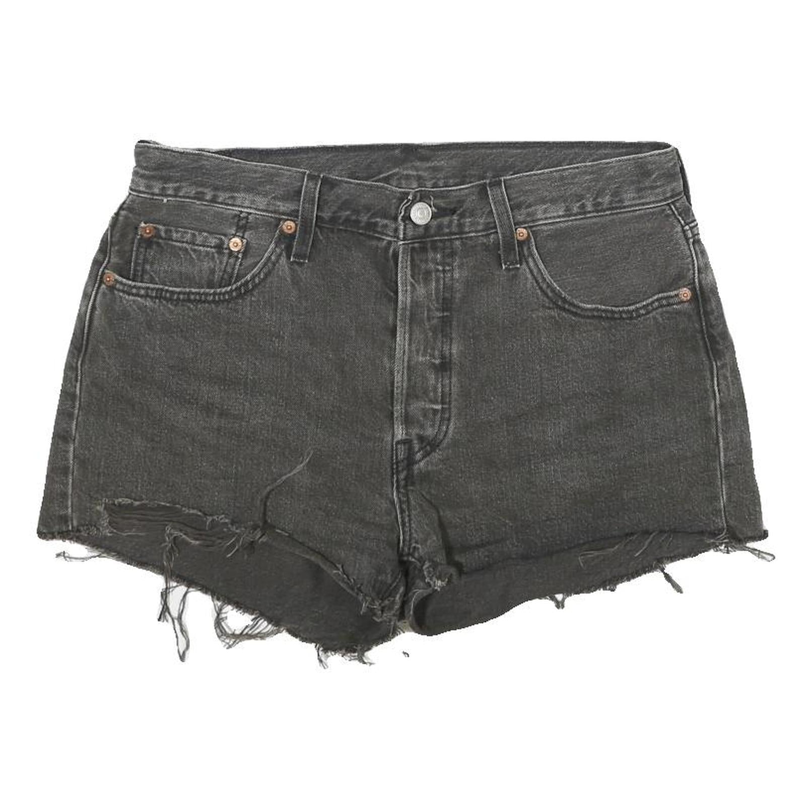 LEVI'S Womens Shorts Black Denim Distressed S W29 Casual Summer Refurbished - N/A refurbished available on Cerqular