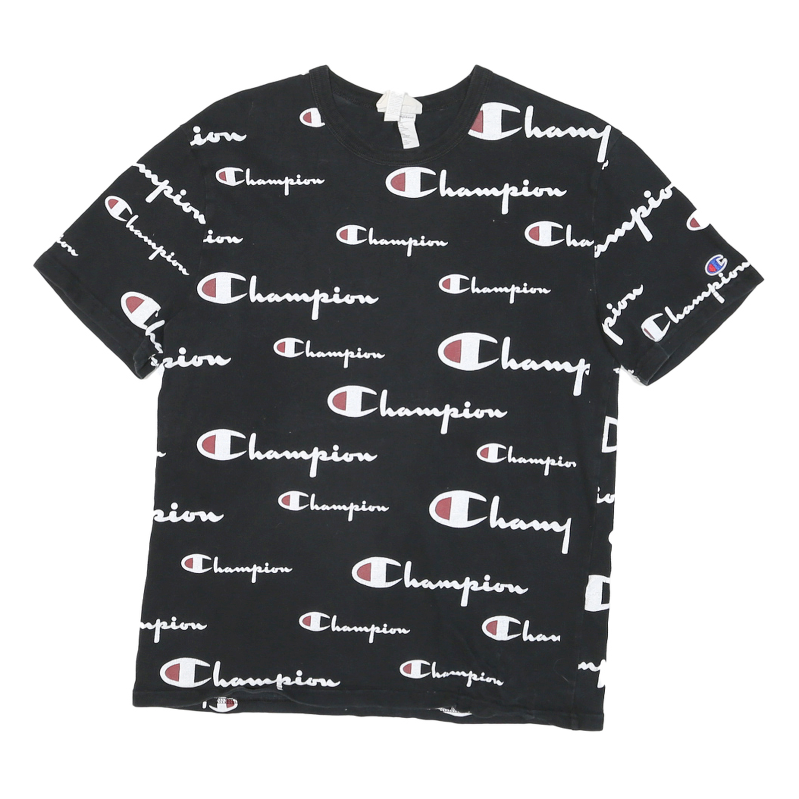 CHAMPION Womens Black Graphic T-Shirt S Short Sleeve Crew Neck Premium Cotton Refurbished - N/A refurbished available on Cerqular