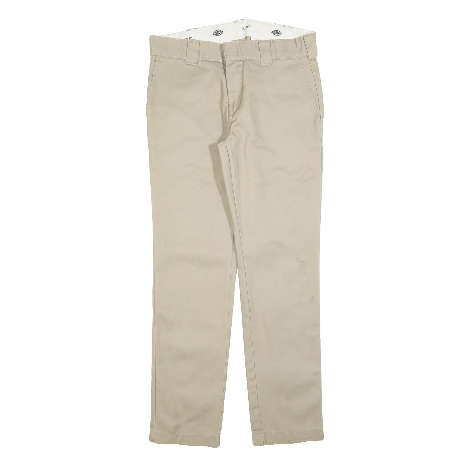 DICKIES Mens Cotton Blend Beige Slim Slim Fit Trousers W31 L32 Workwear Casual Refurbished - N/A refurbished available on Cerqular
