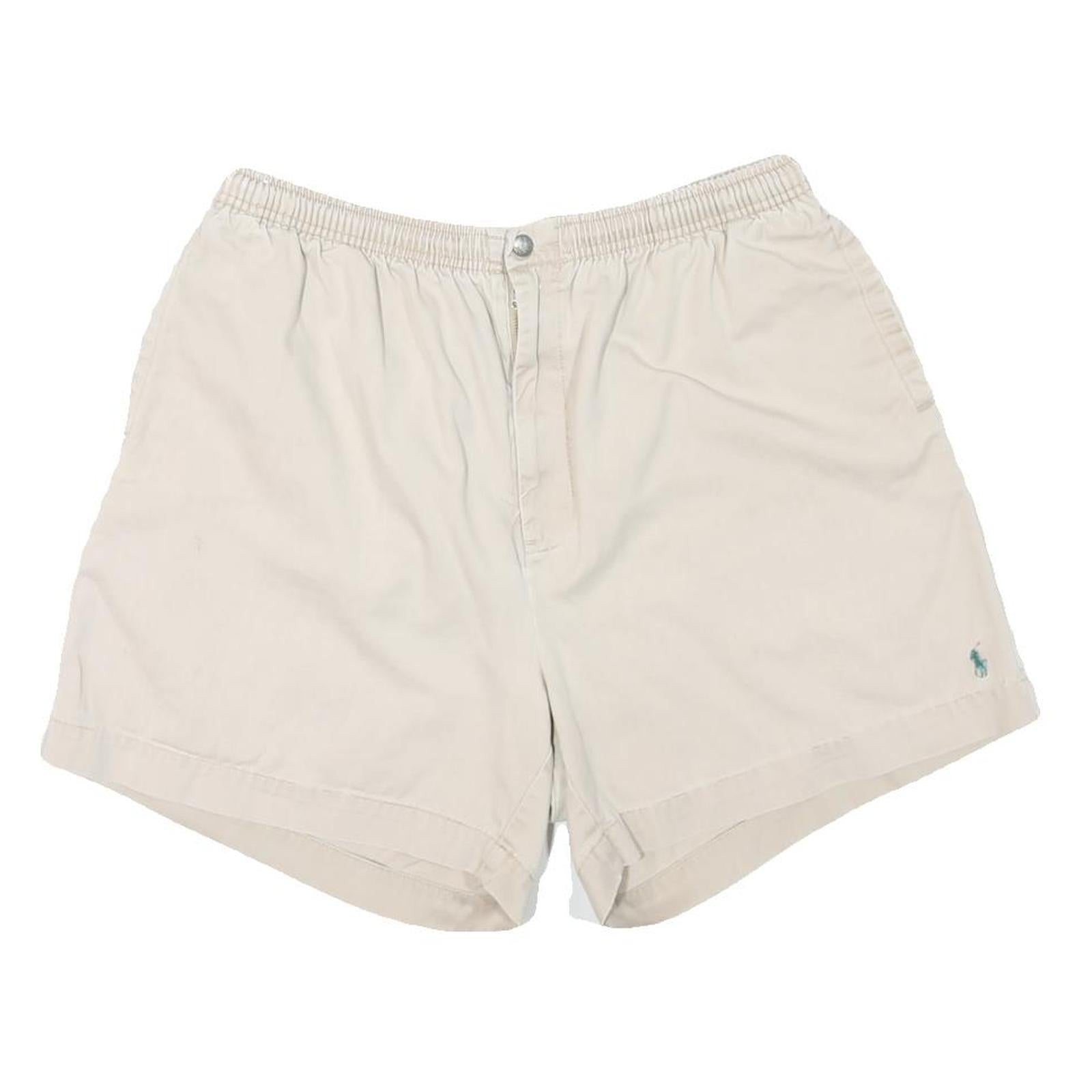 POLO RALPH LAUREN Mens Shorts Cream Casual Plain 2XL W31 Elastic Waist Refurbished - N/A refurbished available on Cerqular