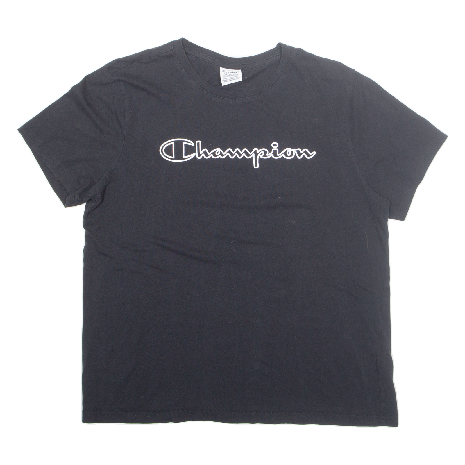 CHAMPION Womens T-Shirt Black 2XL Refurbished - N/A refurbished available on Cerqular