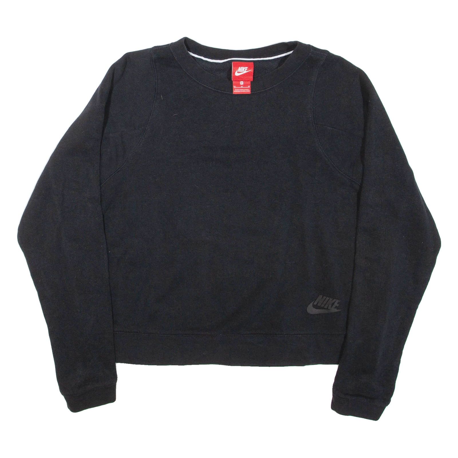 NIKE Womens Sweatshirt Black Crew Neck M Refurbished - N/A refurbished available on Cerqular
