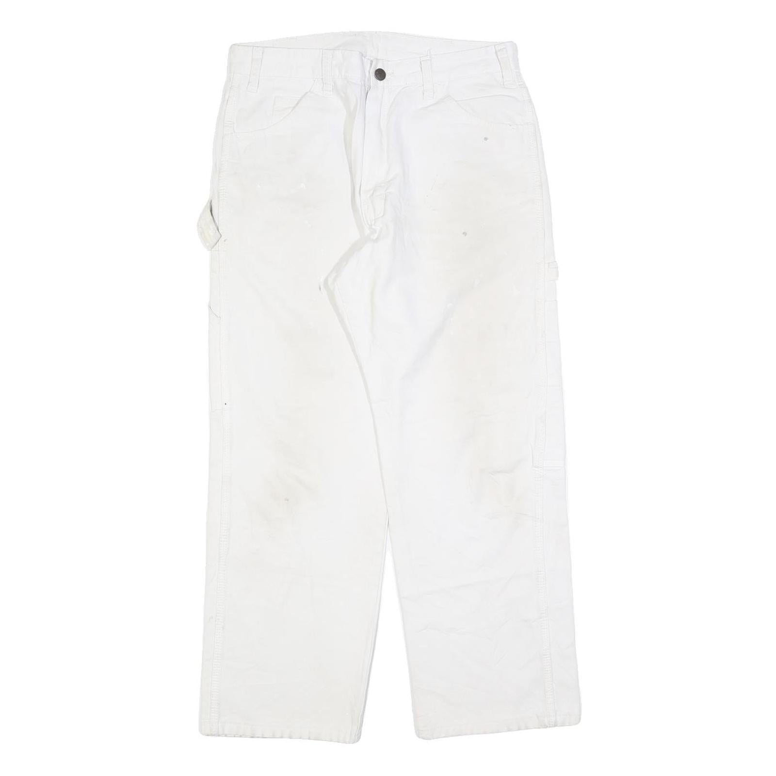 DICKIES Mens White Relaxed Workwear Straight Denim Jeans W32 L27 Durable Casual Refurbished - N/A refurbished available on Cerqular