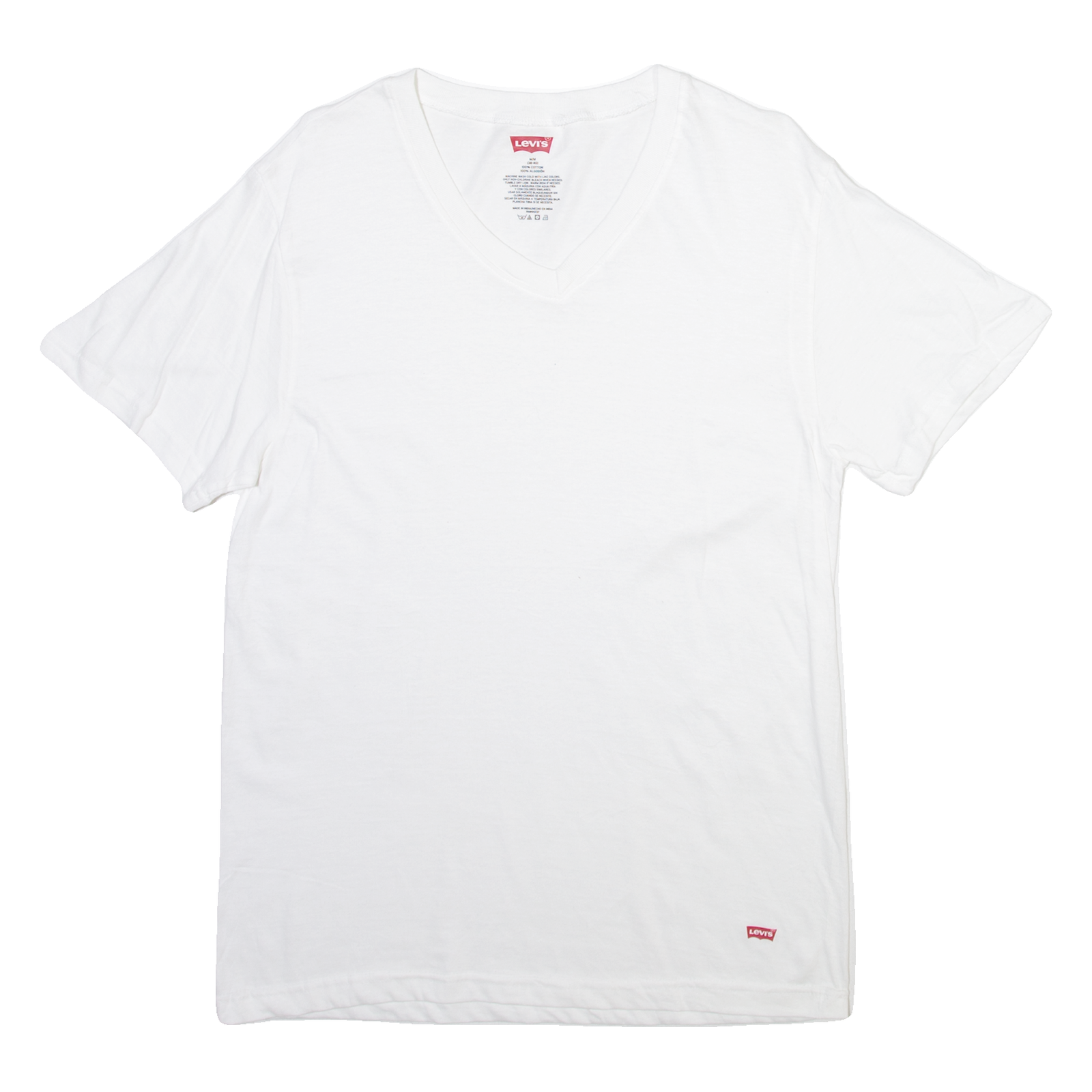 LEVI'S Mens T-Shirt White V-Neck M Refurbished - N/A refurbished available on Cerqular