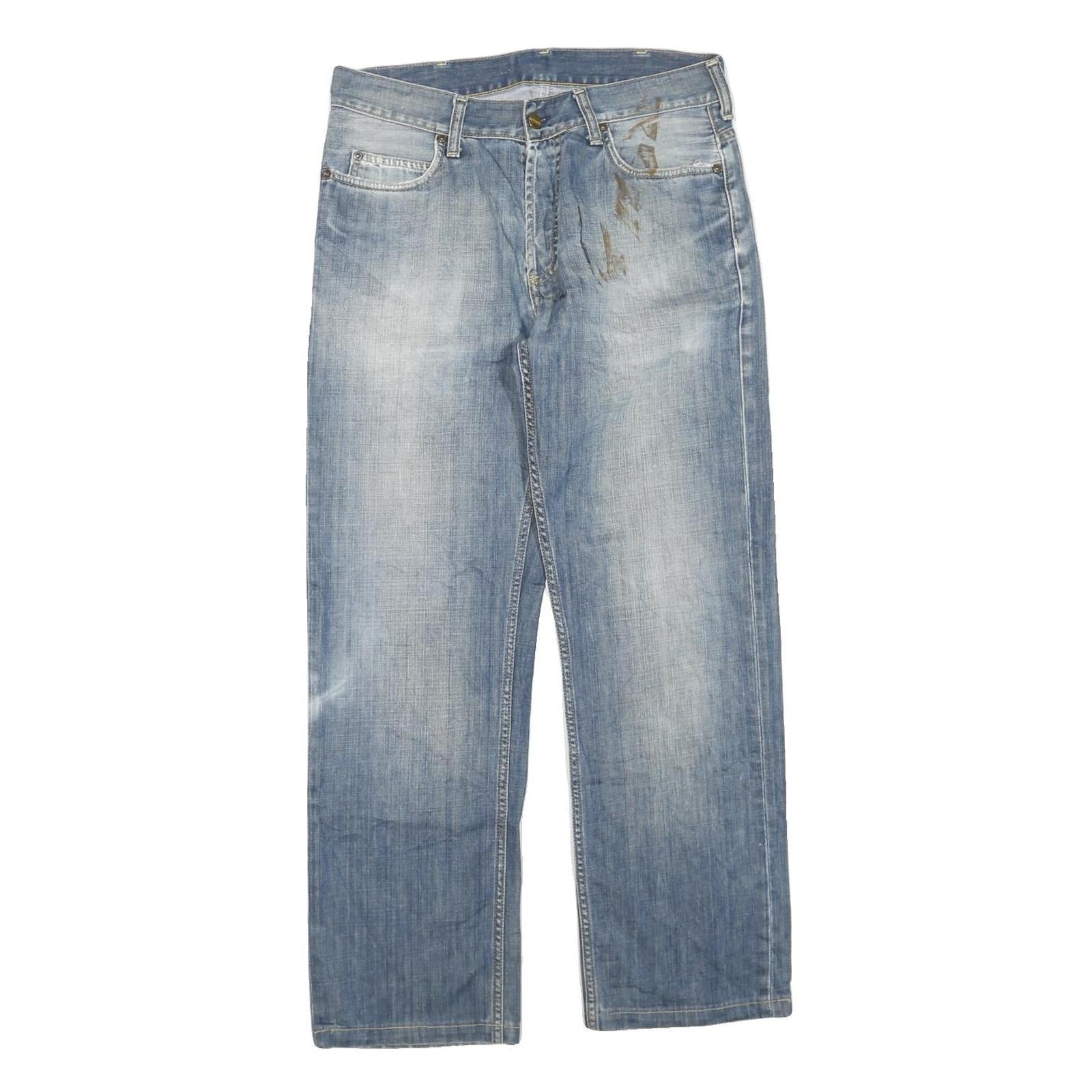 CARHARTT Mens Jeans Blue Regular Straight Denim W32 L28 Distressed Comfort Refurbished - N/A refurbished available on Cerqular