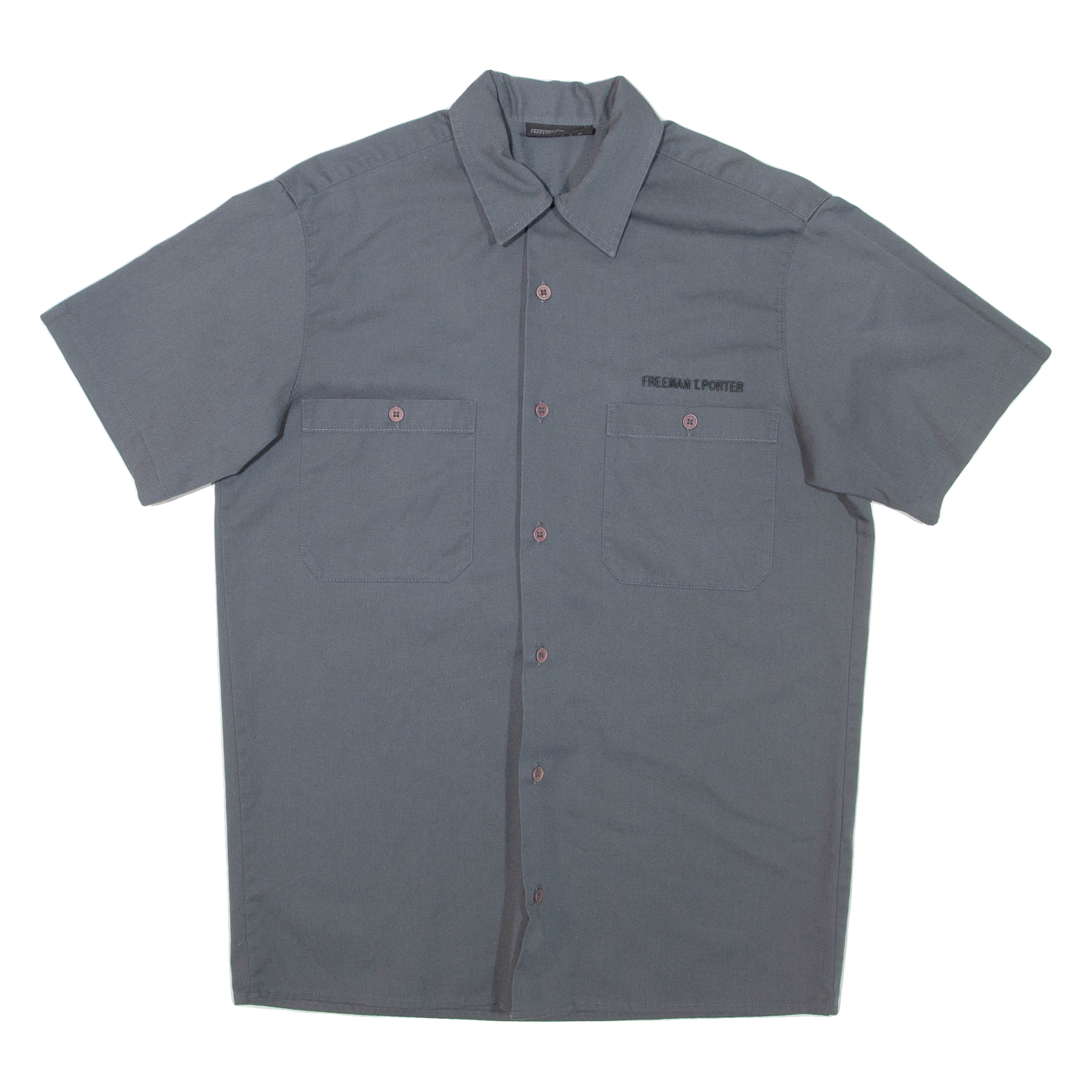 FREEMAN PORTER Mens Plain Shirt Grey M Refurbished - N/A refurbished available on Cerqular