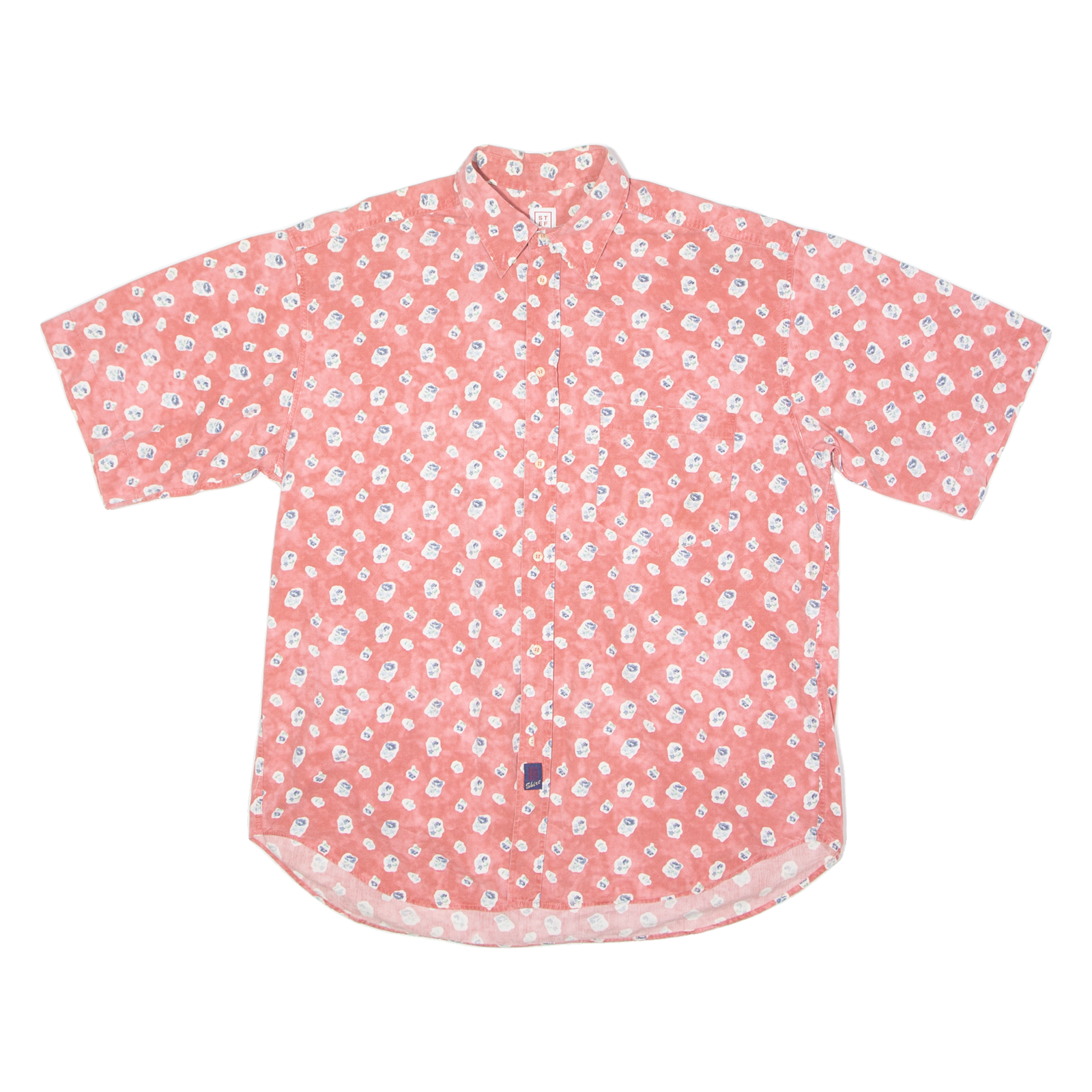 STEFANEL Mens Shirt Pink Floral L Refurbished - N/A refurbished available on Cerqular