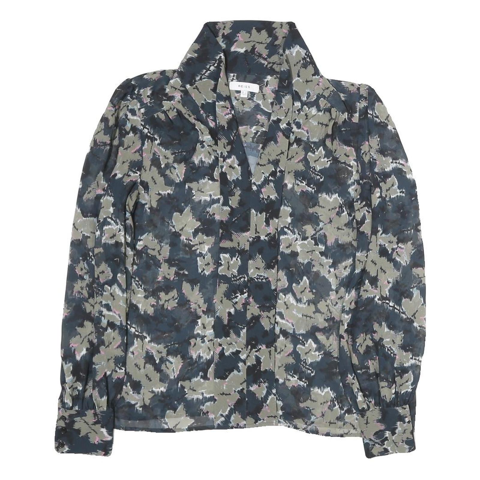 Buy REISS Womens Blue & Grey Floral Shirt Long Sleeve V-Neck UK 4 Elegant Blouse Refurbished - $35.09 REISS Womens Blue & Grey Floral Shirt Long Sleeve V-Neck UK 4 Elegant Blouse Refurbished - N/A refurbished available on Cerqular
