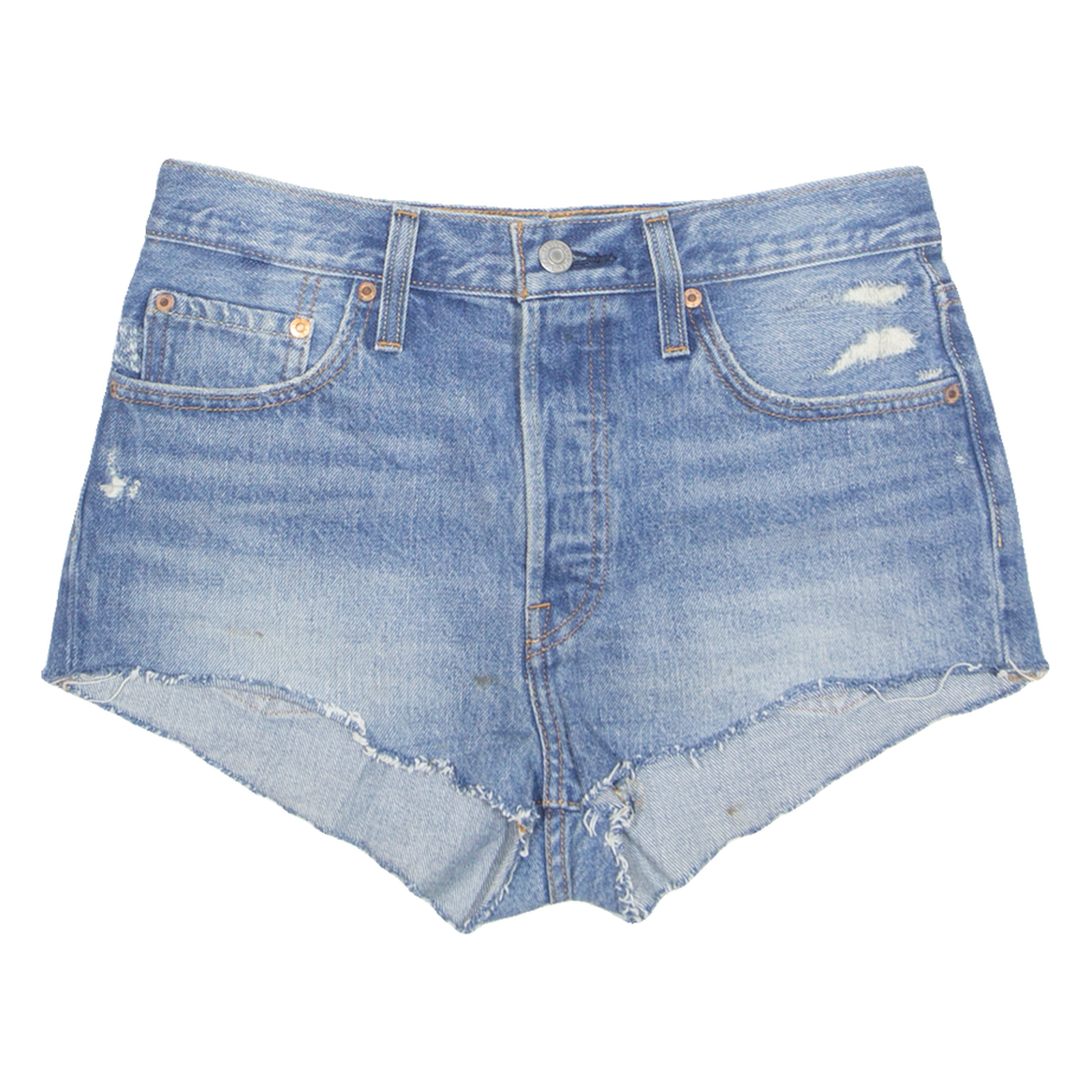 LEVI'S Cut Off Premium E 501 Womens Denim Shorts Blue S W28 Refurbished - N/A refurbished available on Cerqular