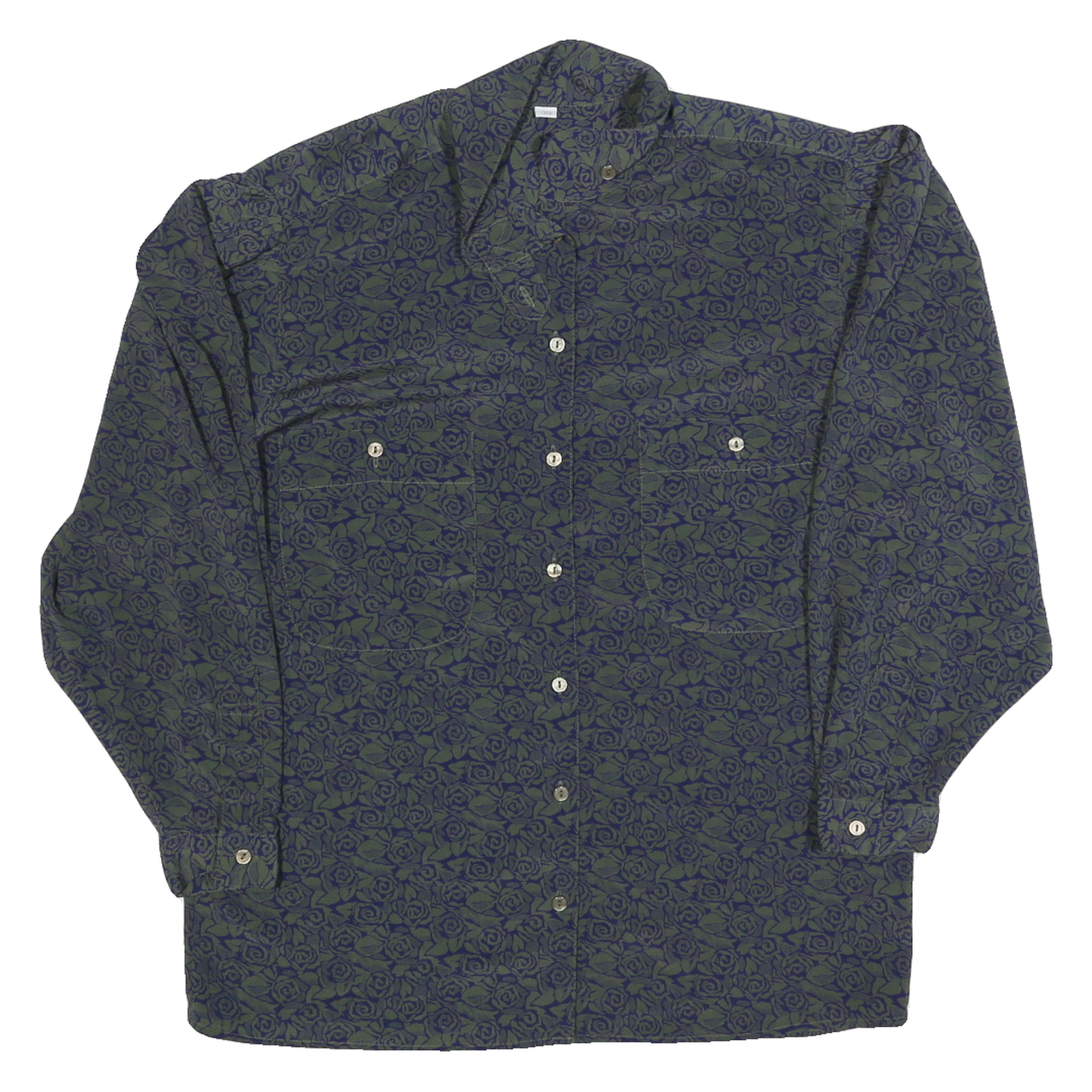 Buy Womens Blue & Green Printed Shirt Long Sleeve Collared Polyester M Rose Pattern Refurbished - $15.59 Womens Blue & Green Printed Shirt Long Sleeve Collared Polyester M Rose Pattern Refurbished - N/A refurbished available on Cerqular