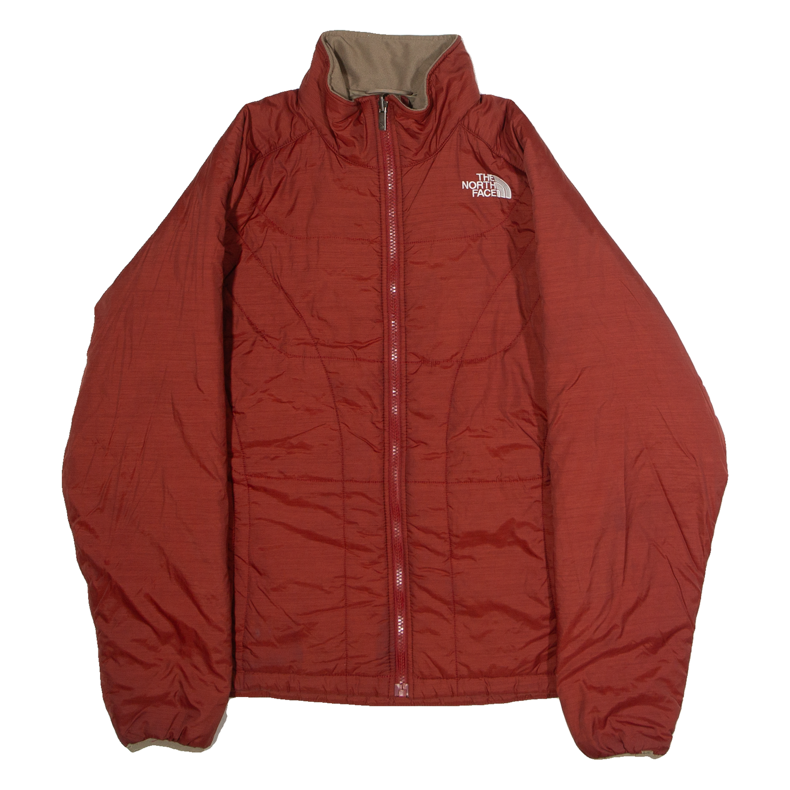 THE NORTH FACE Womens Quilted Jacket Red Nylon M Refurbished - N/A refurbished available on Cerqular